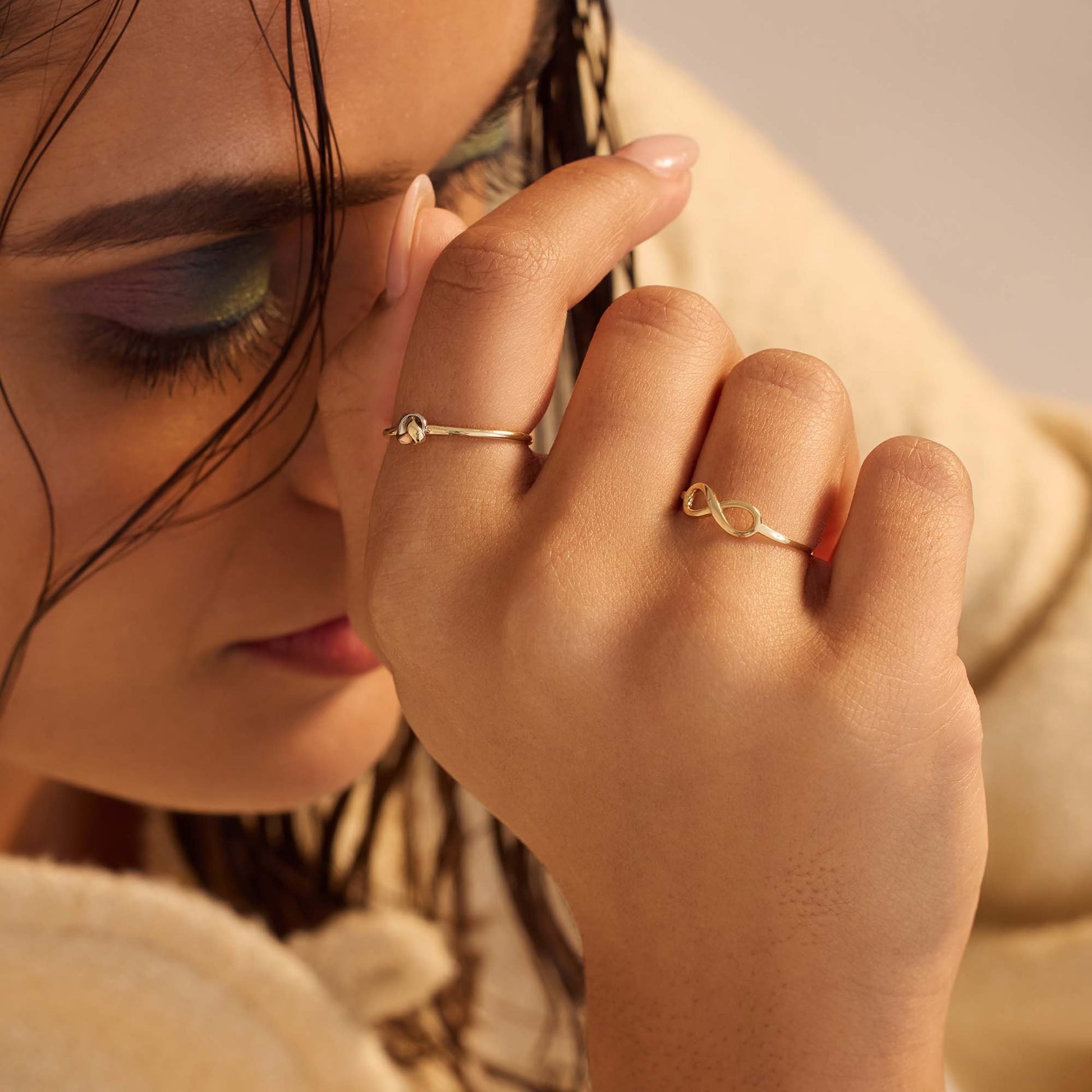 Della Spiga Mira 9 karat gold ring with knot - Beloro jewels