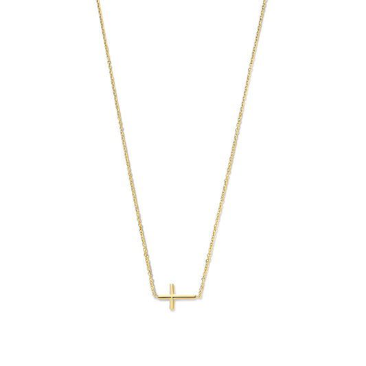 Della Spiga Donatella 9 karat gold necklace with cross - Beloro jewels