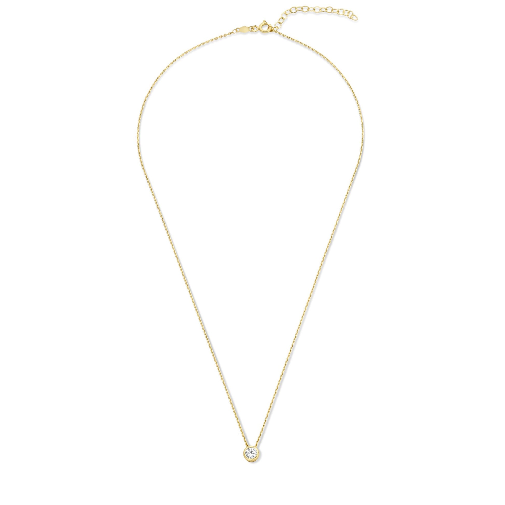 Monte Napoleone Lucilla 9 karat gold necklace with zirconia stones - Beloro jewels