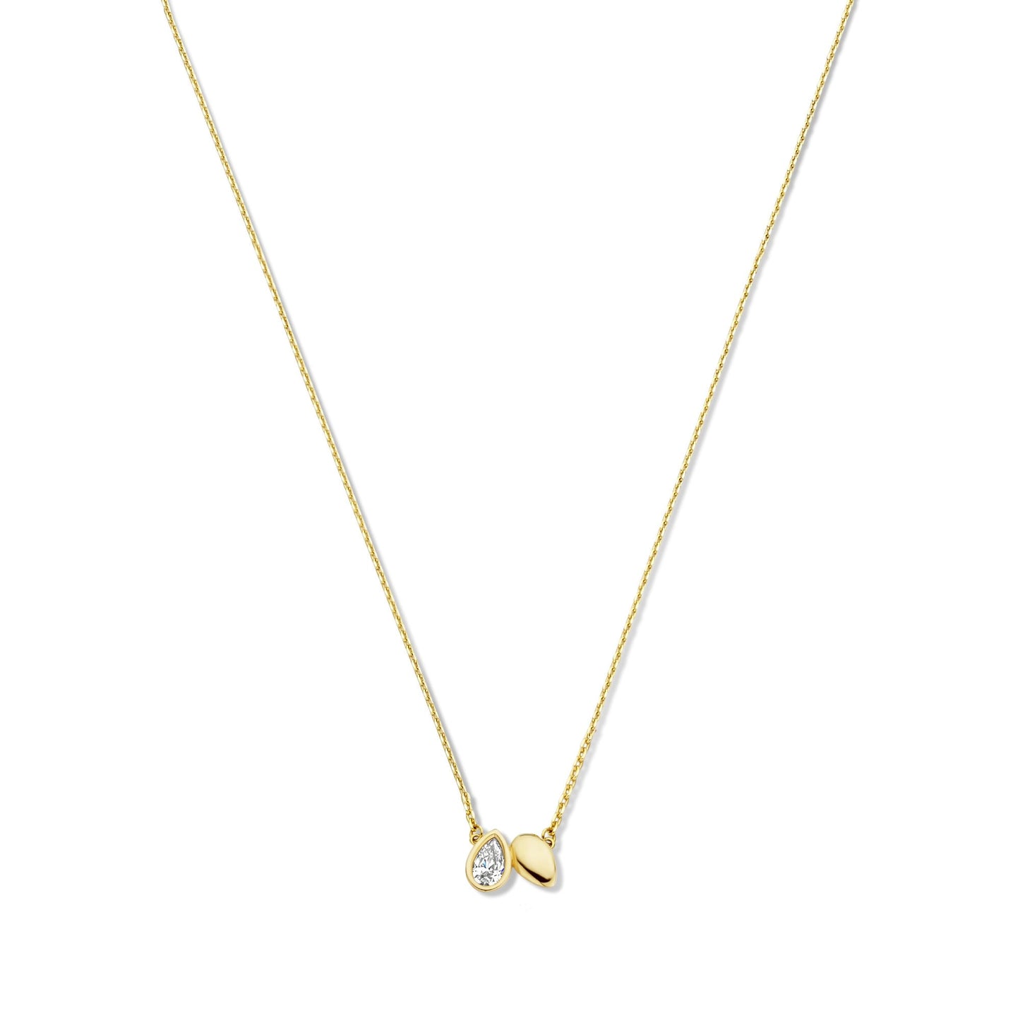 Monte Napoleone Natalia 9 karat gold necklace with zirconia stones - Beloro jewels