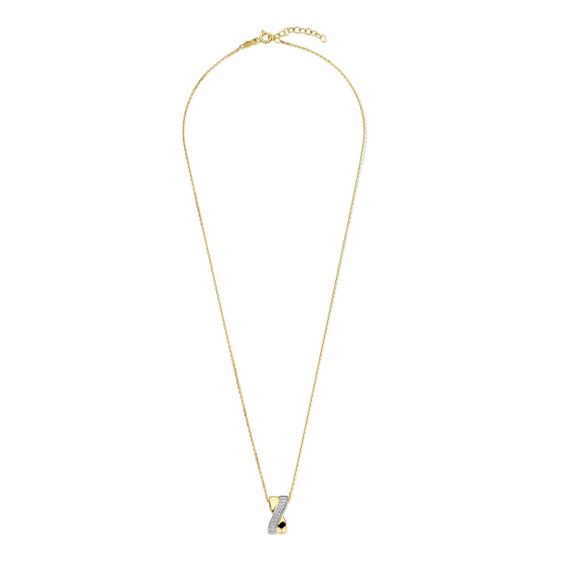 Monte Napoleone Stella 9 karat gold necklace with zirconia stones - Beloro jewels
