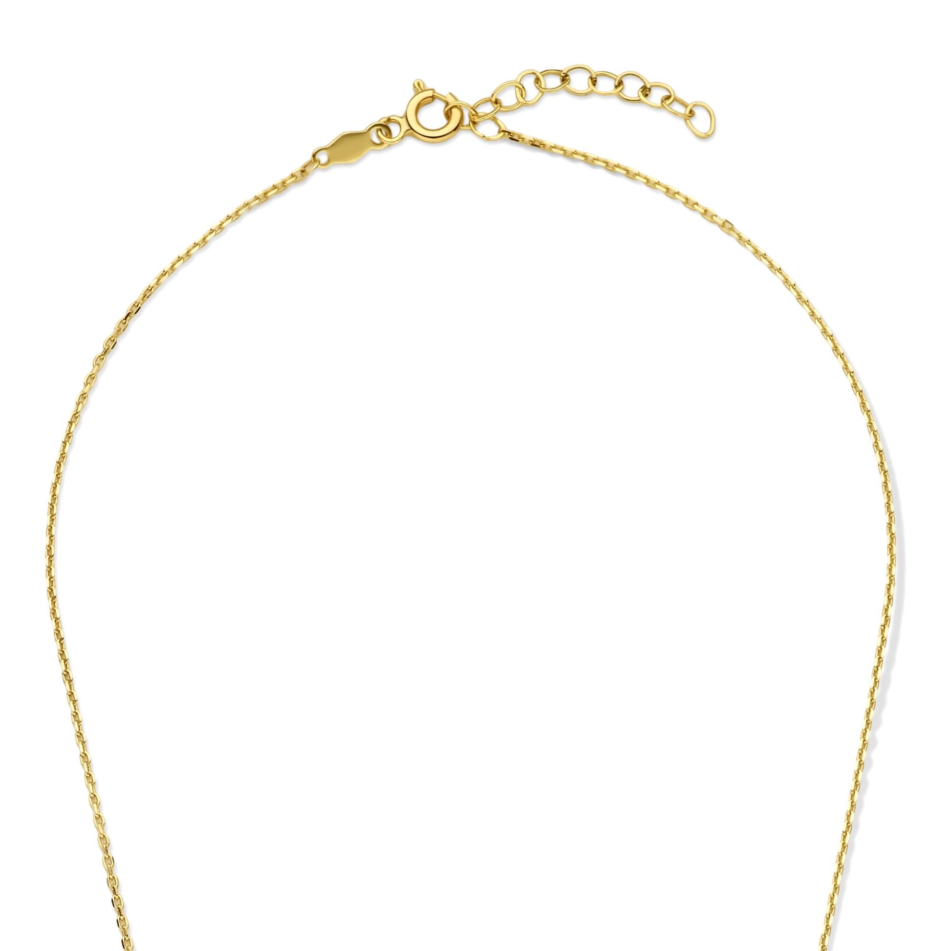 Monte Napoleone Stella 9 karat gold necklace with zirconia stones - Beloro jewels