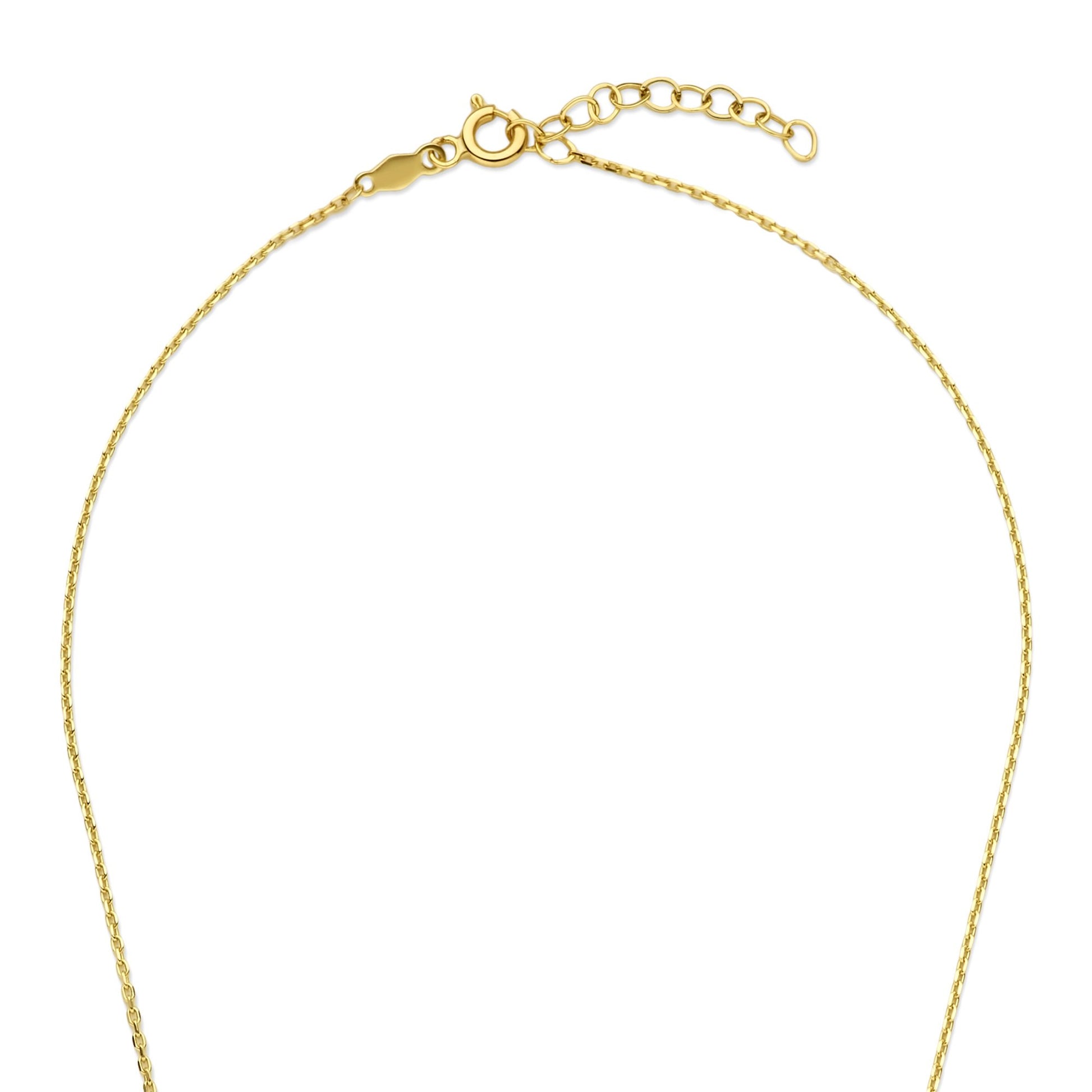 Monte Napoleone Sofia 9 karat gold necklace with blue zirconia stone - Beloro jewels