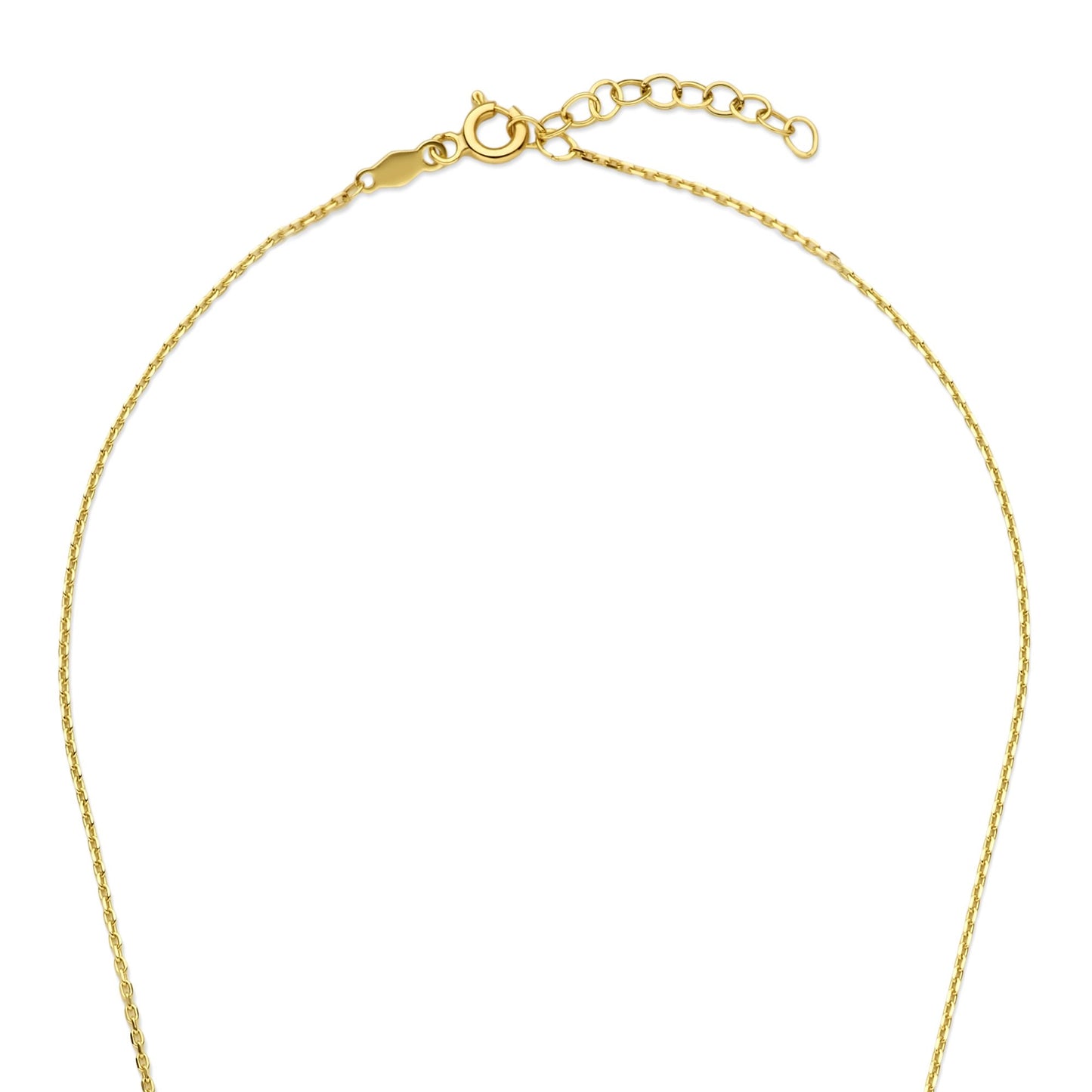 Monte Napoleone Sofia 9 karat gold necklace with green zirconia stone - Beloro jewels