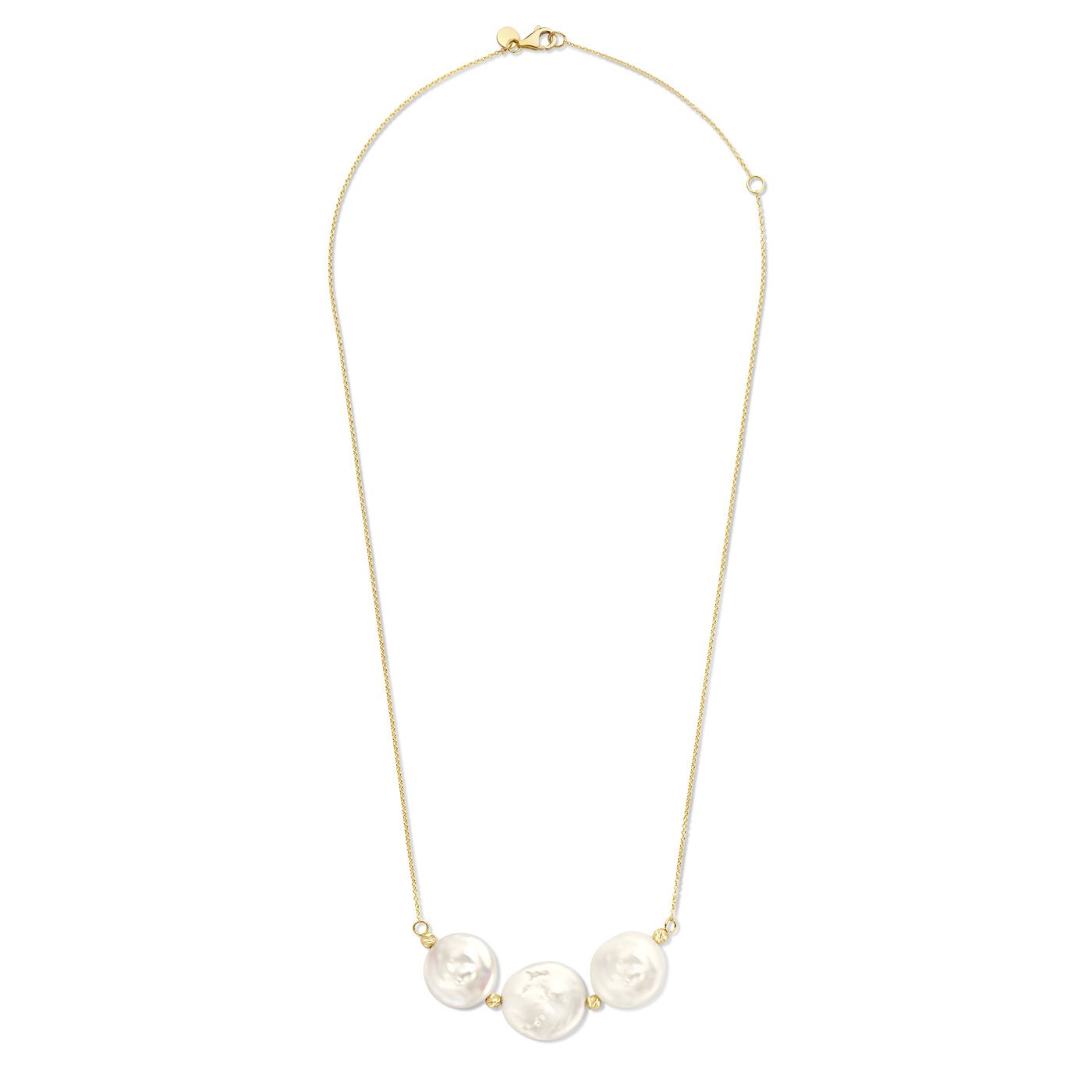 Monte Napoleone Alcinia 9 karat gold necklace with freshwater pearls - Beloro jewels