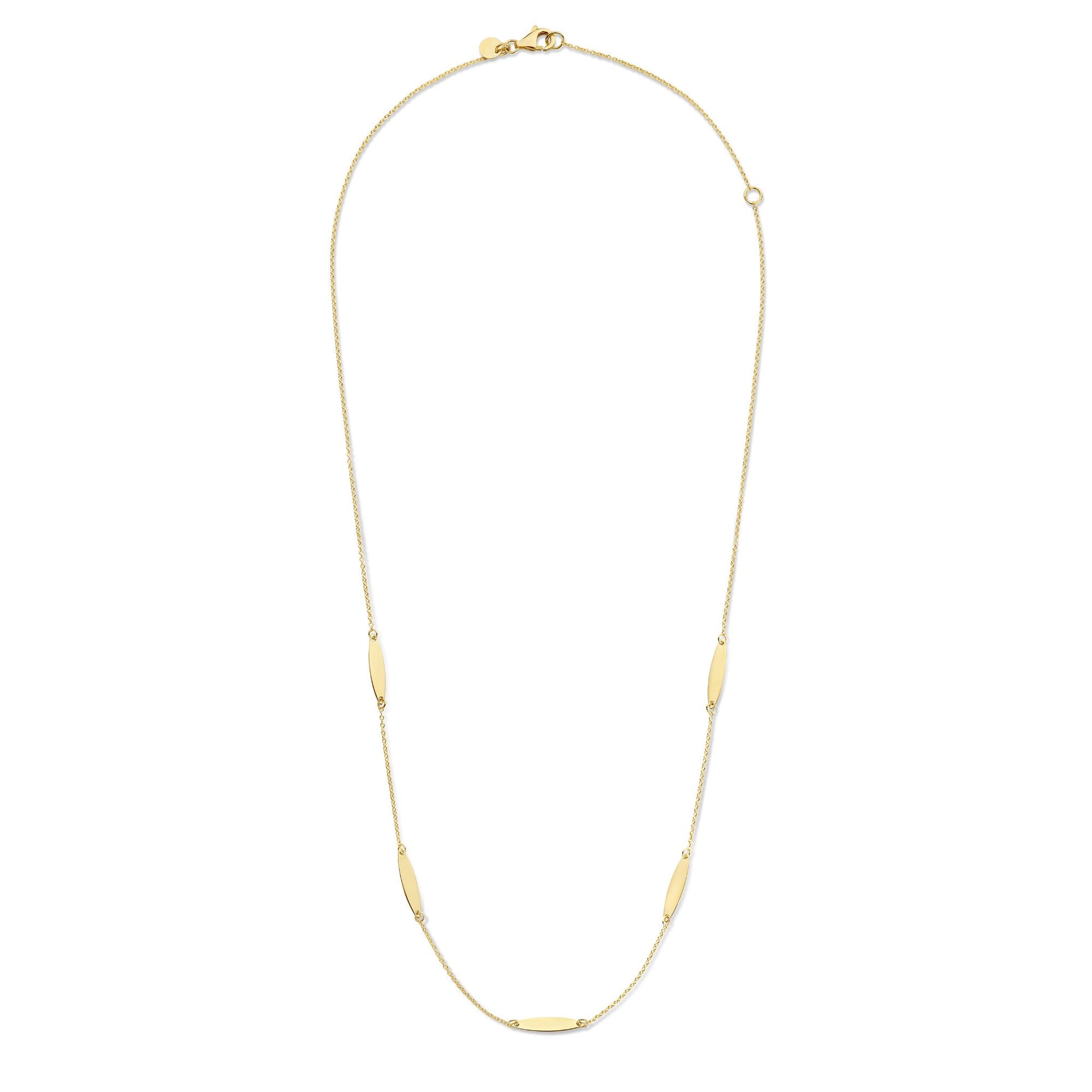 La Rinascente Donetta 9 karat gold necklace with oval bars - Beloro jewels