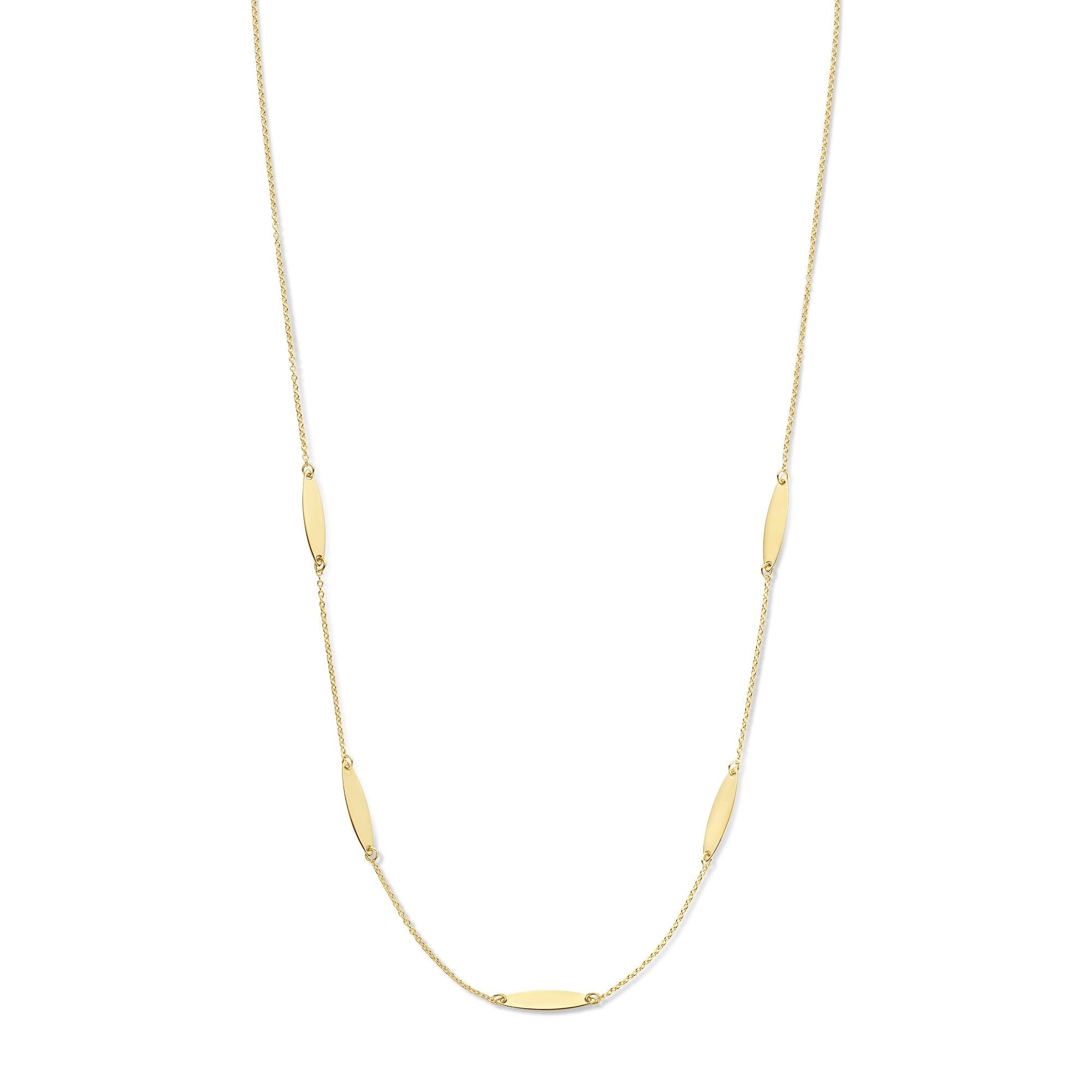 La Rinascente Donetta 9 karat gold necklace with oval bars - Beloro jewels