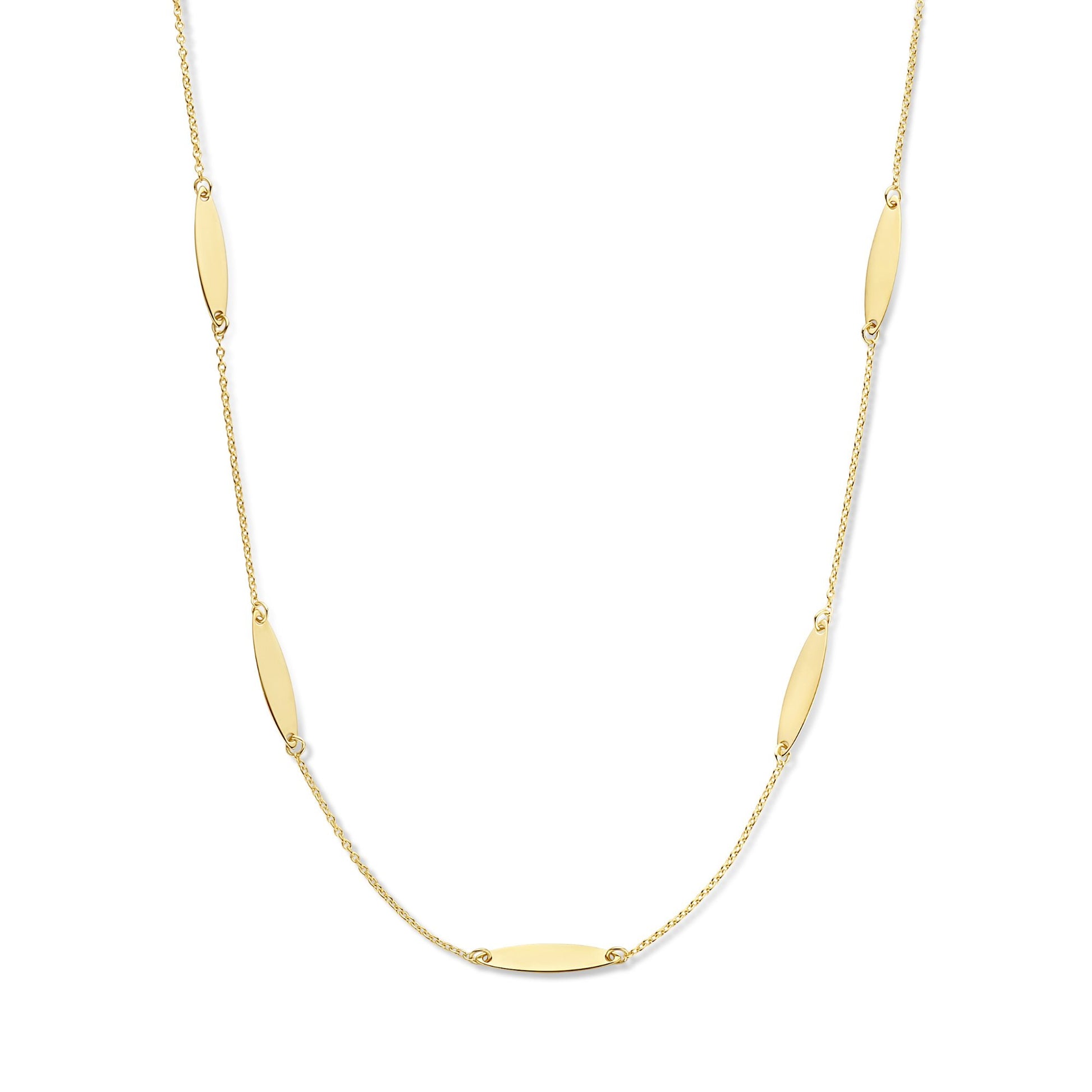 La Rinascente Donetta 9 karat gold necklace with oval bars - Beloro jewels