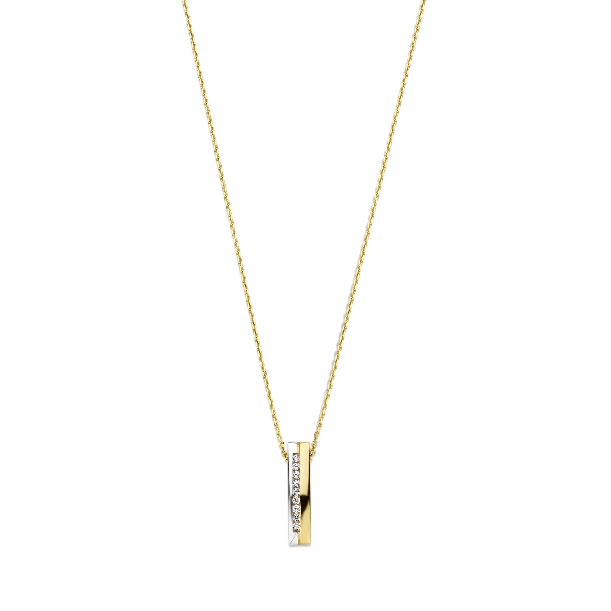 Monte Napoleone Stella 9 karat gold necklace with zirconia stones - Beloro jewels
