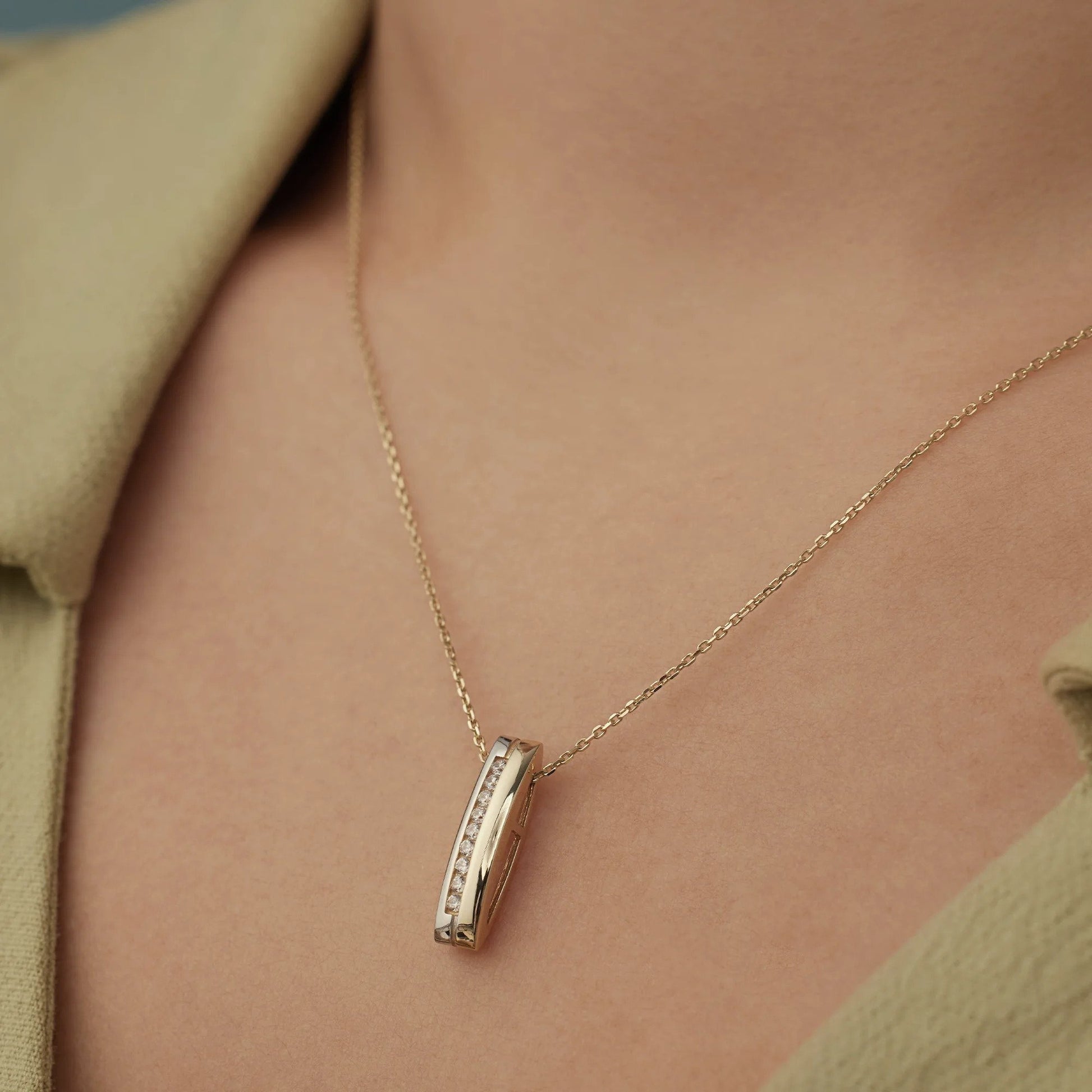 Monte Napoleone Stella 9 karat gold necklace with zirconia stones - Beloro jewels
