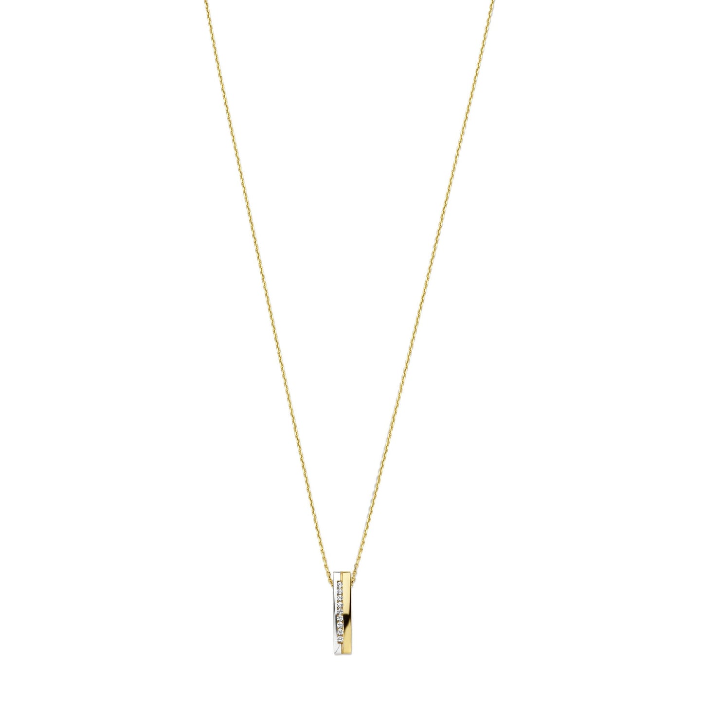 Monte Napoleone Stella 9 karat gold necklace with zirconia stones - Beloro jewels