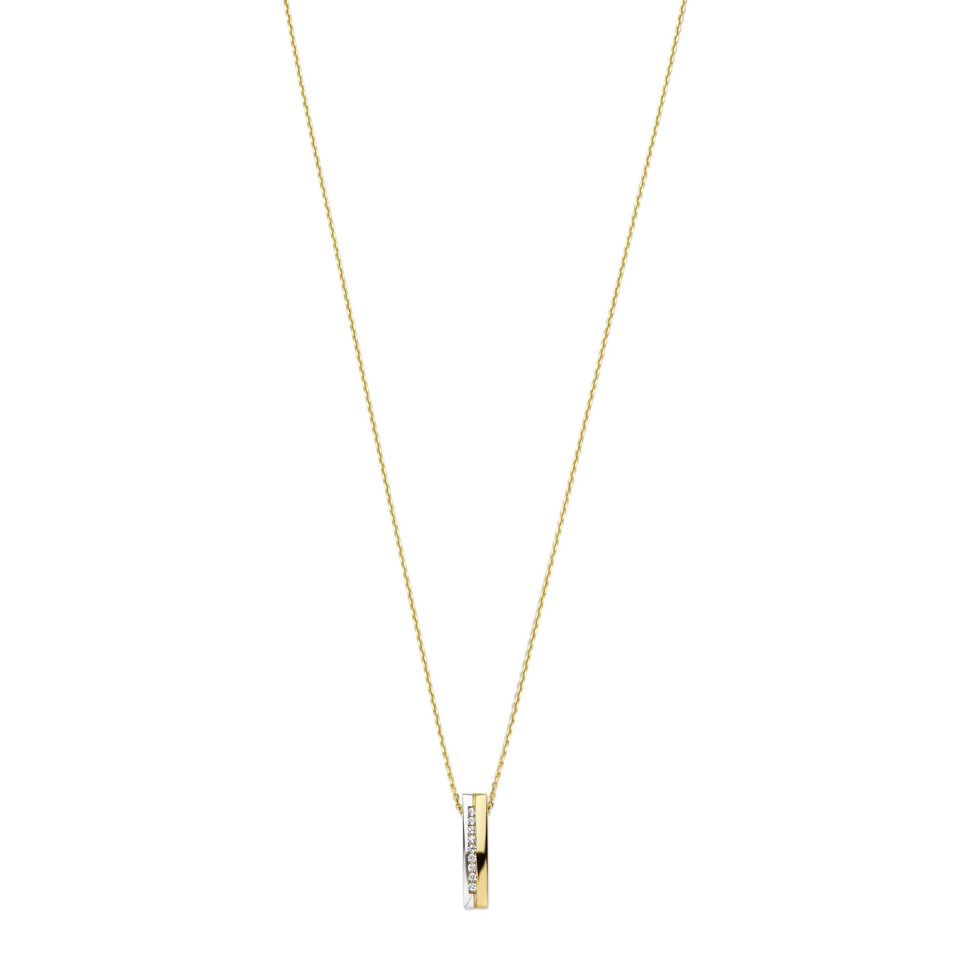 Monte Napoleone Stella 9 karat gold necklace with zirconia stones - Beloro jewels