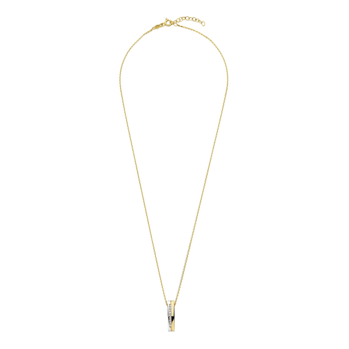 Monte Napoleone Stella 9 karat gold necklace with zirconia stones - Beloro jewels