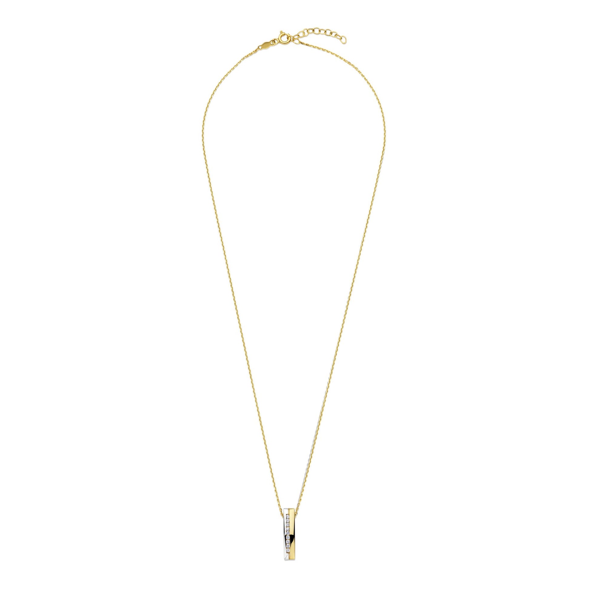 Monte Napoleone Stella 9 karat gold necklace with zirconia stones - Beloro jewels