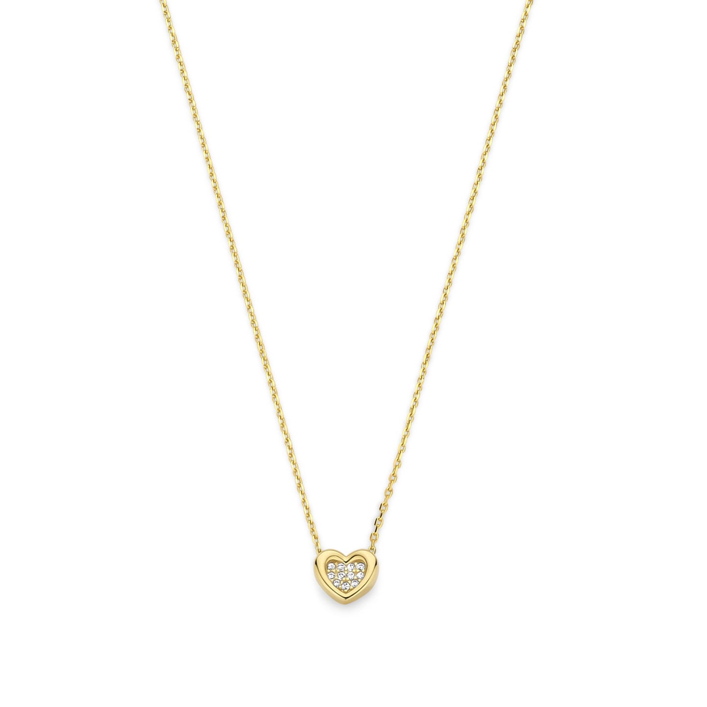 Regalo d'Amore 9 karat gold necklace and bracelet gift set with heart - Beloro jewels