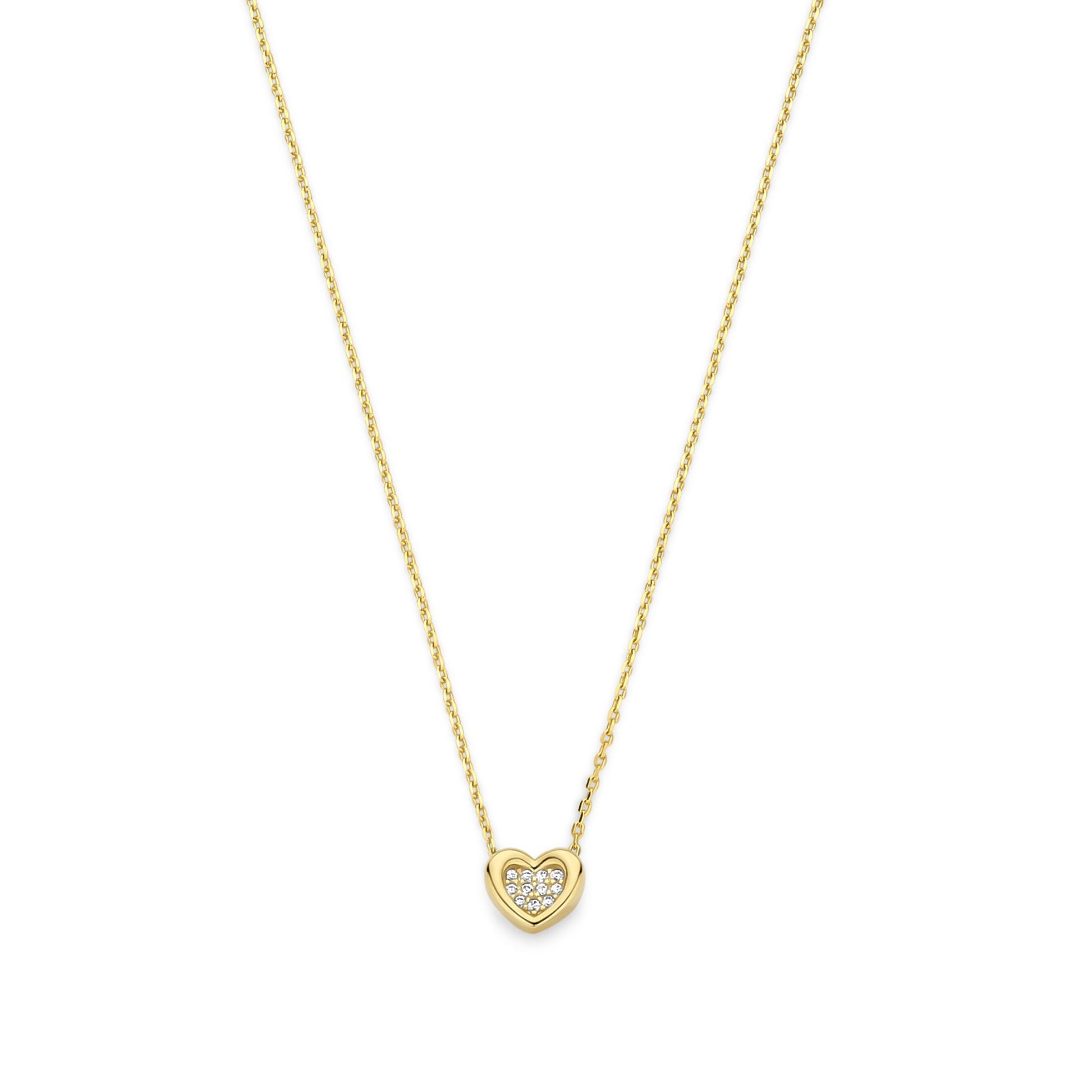 Regalo d'Amore 9 karat gold necklace and bracelet gift set with heart - Beloro jewels