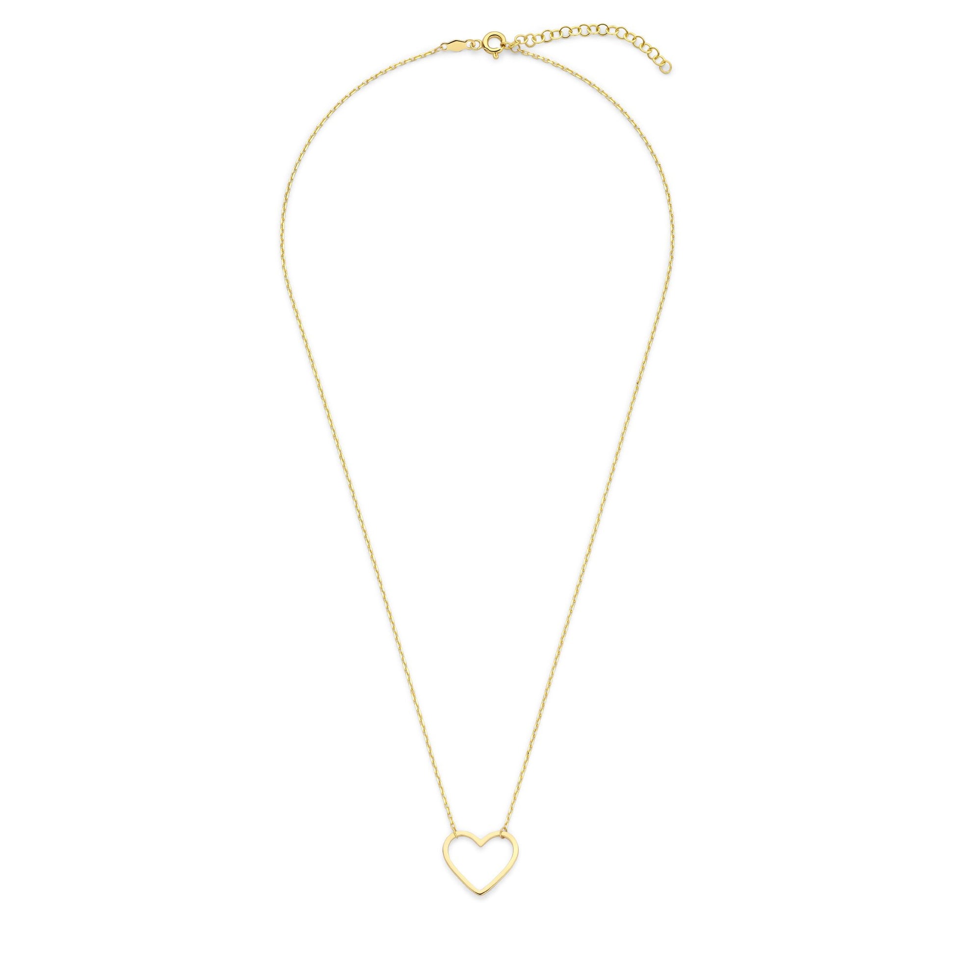 Regalo d'Amore 9 karat gold necklace and bracelet gift set with heart - Beloro jewels