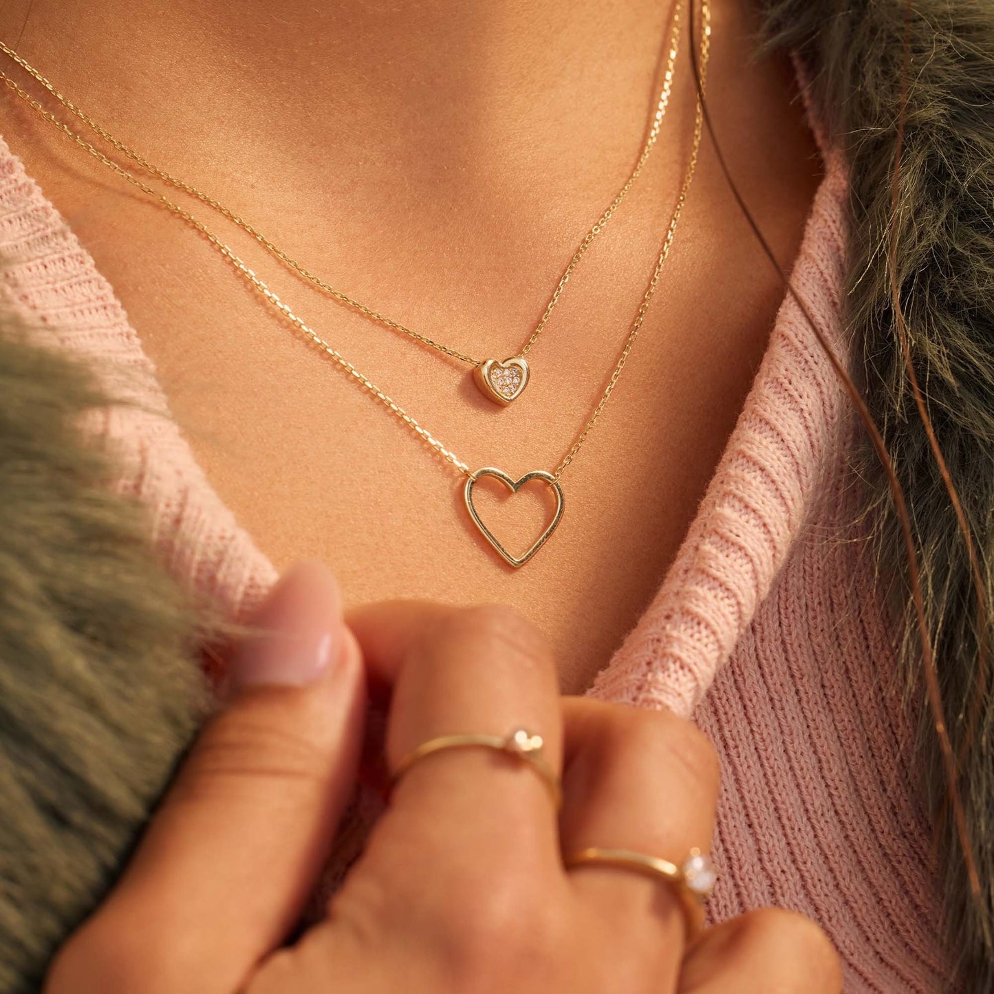 Della Spiga Giulia 9 karat gold necklace with heart - Beloro jewels