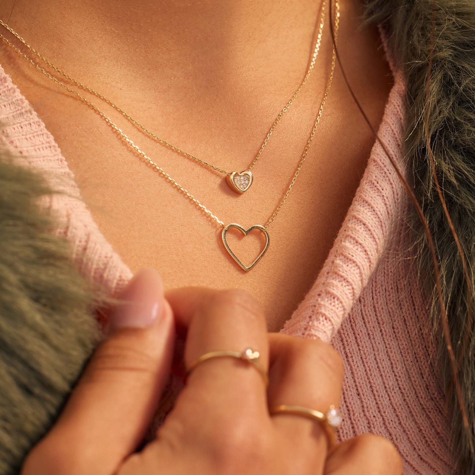 Della Spiga Giulia 9 karat gold necklace with heart - Beloro jewels
