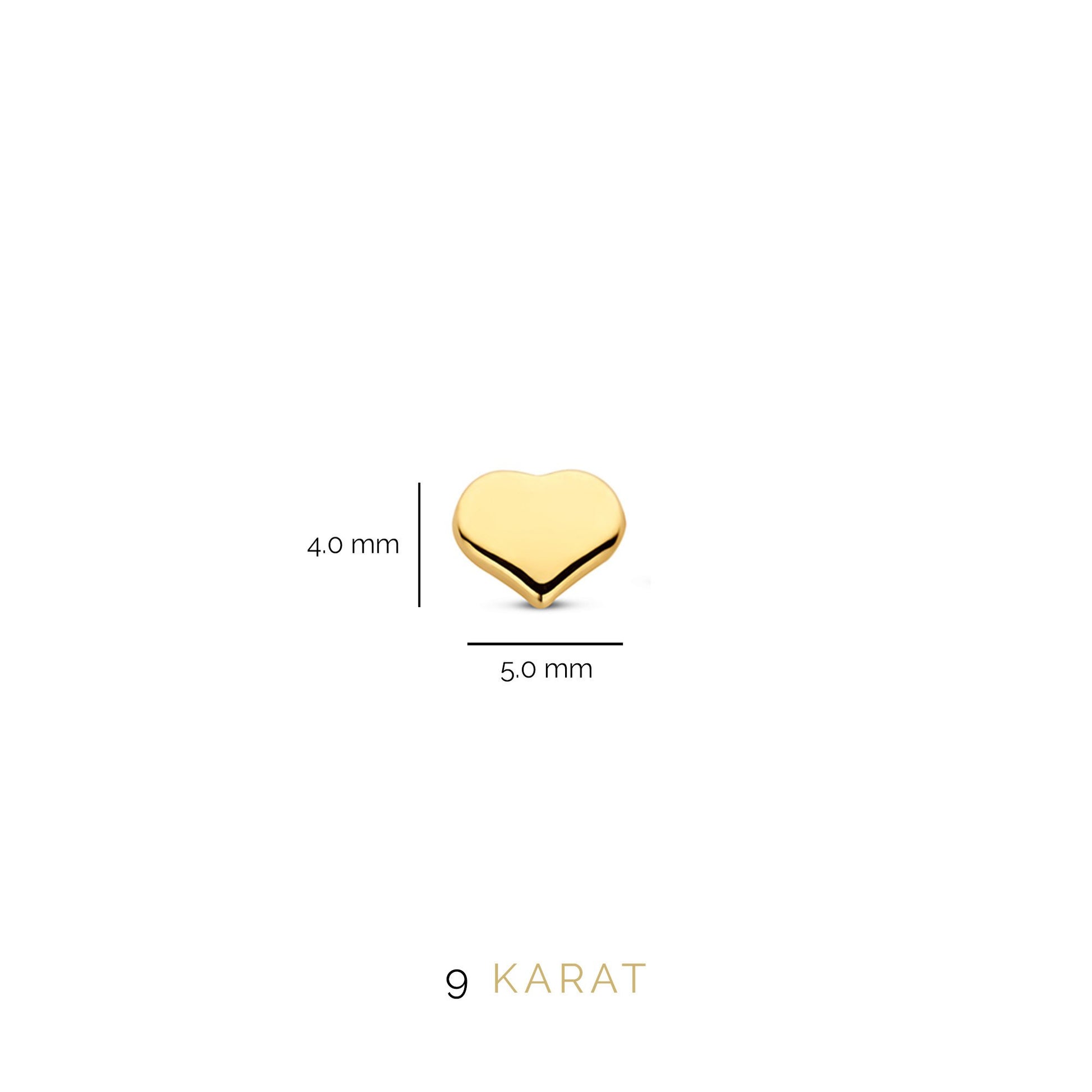 Regalo d'Amore 9 karat gold earring set with heart - Beloro jewels