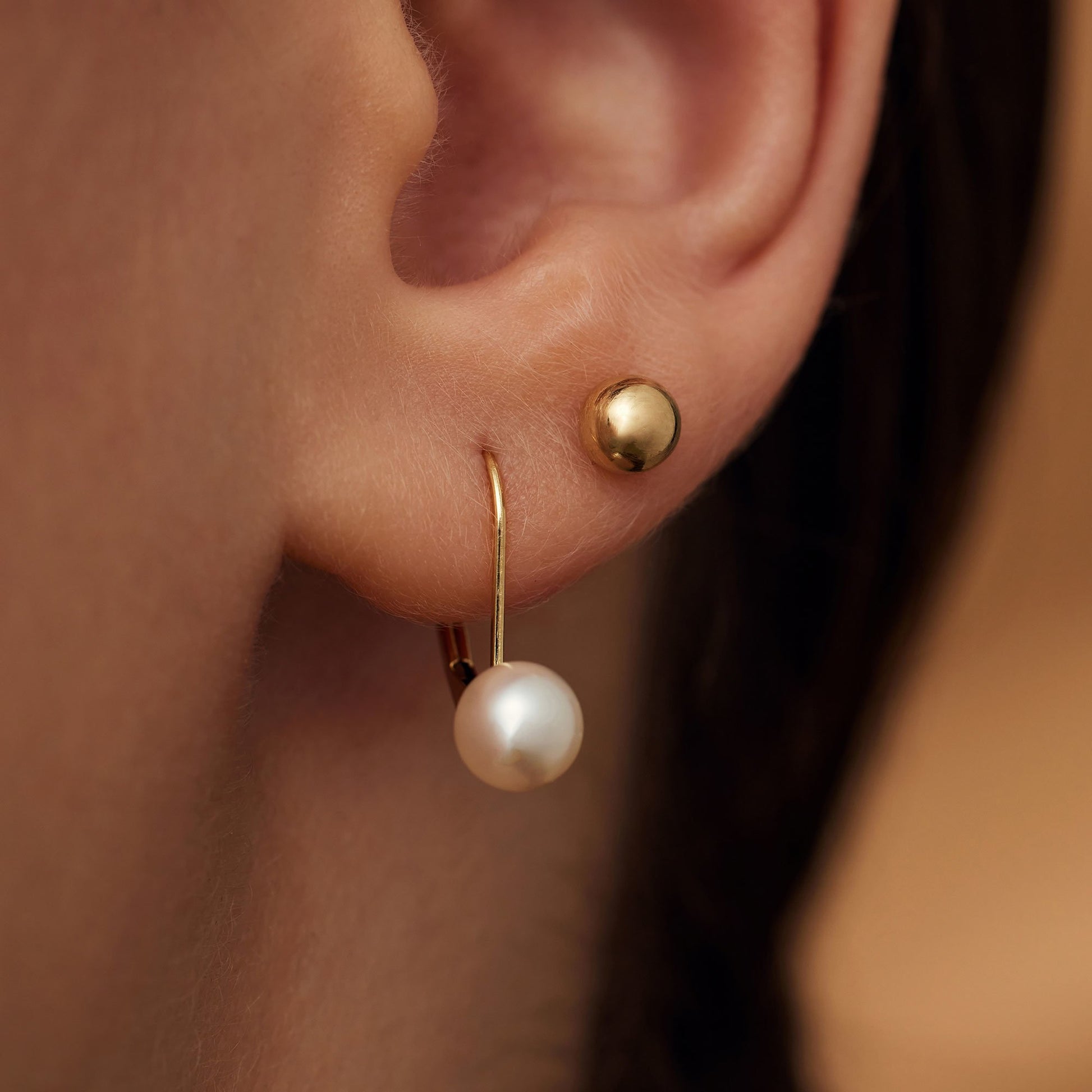 La Rinascente Chiara 9 karat gold ear studs - Beloro jewels