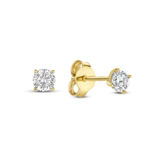Regalo d'Amore 9 karat gold earring set with zirconia stones - Beloro jewels