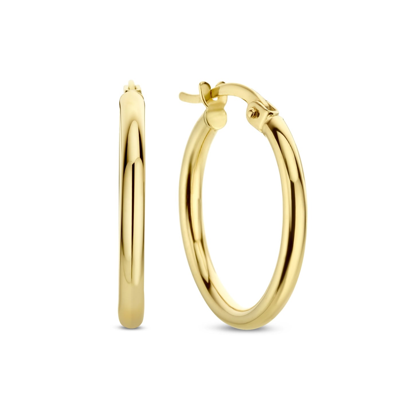 La Rinascente Chiara 9 karat gold hoop earrings (15 mm) - Beloro jewels