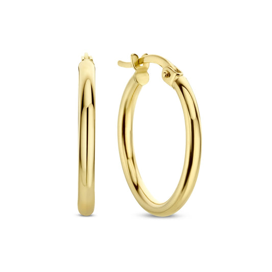 La Rinascente Chiara 9 karat gold hoop earrings (15 mm) - Beloro jewels