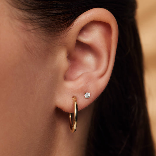 La Rinascente Chiara 9 karat gold hoop earrings (15 mm) - Beloro jewels