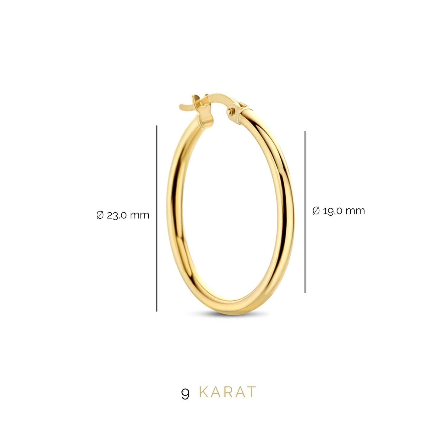 Regalo d'Amore 9 karat gold earring set with knot - Beloro jewels