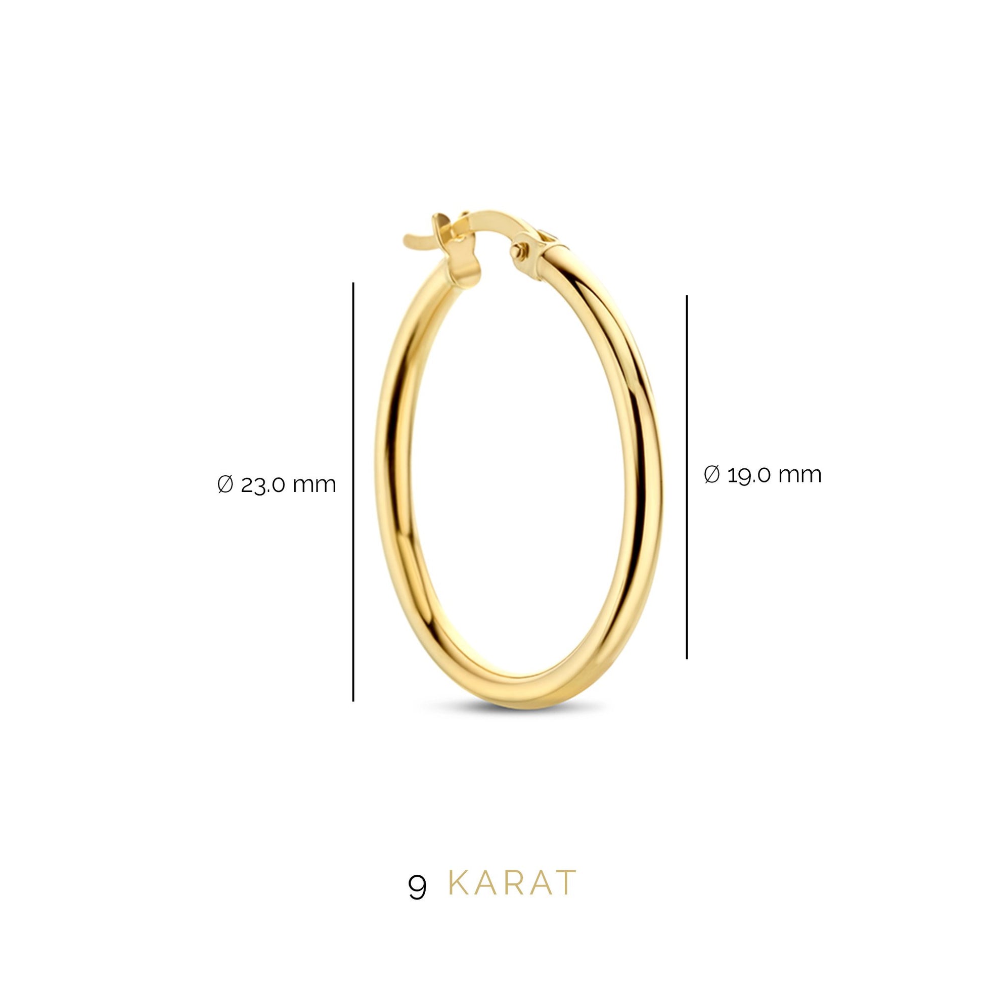 Regalo d'Amore 9 karat gold earring set with knot - Beloro jewels
