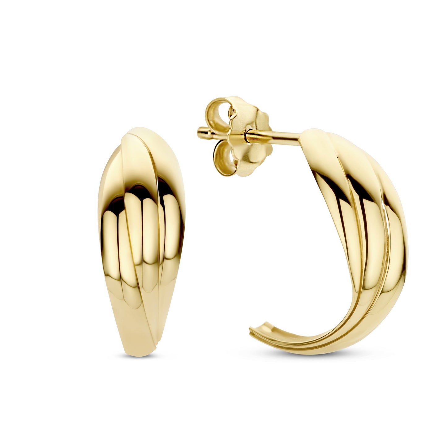 Regalo d'Amore 9 karat necklace and hoop earrings gift set - Beloro jewels