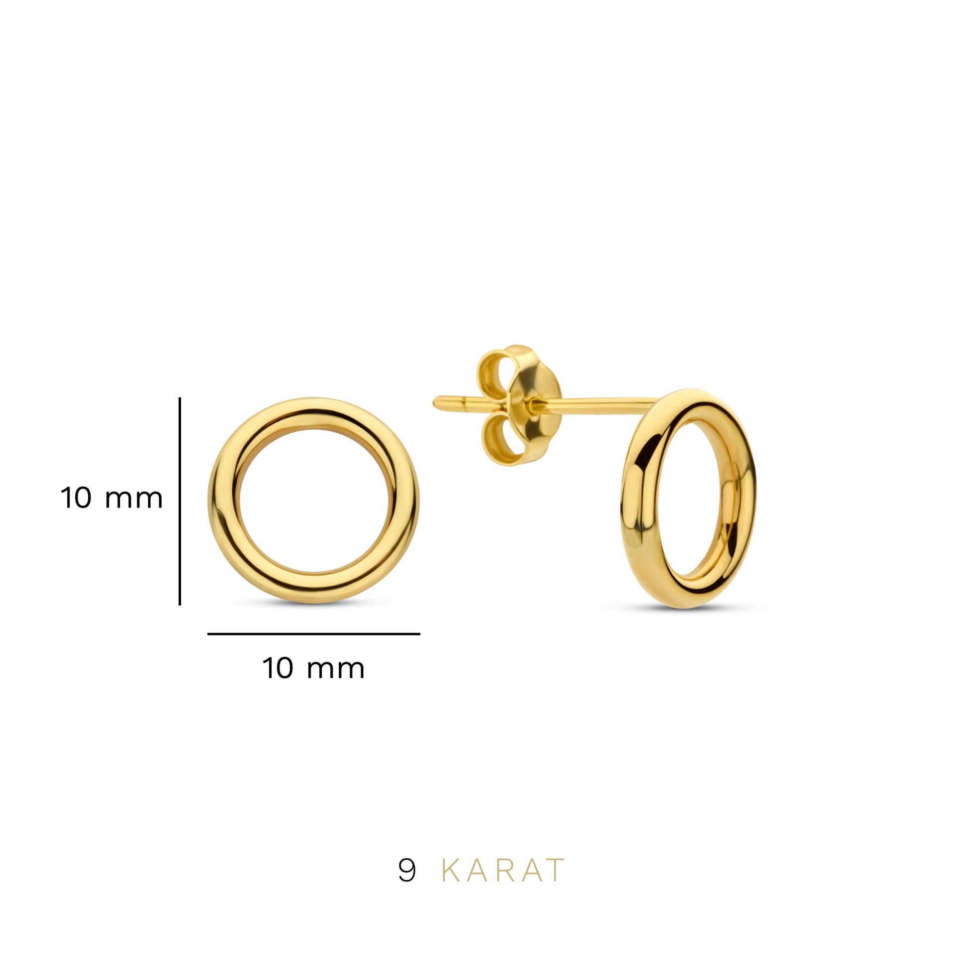 La Rinascente Velia 9 karat gold ear studs - Beloro jewels