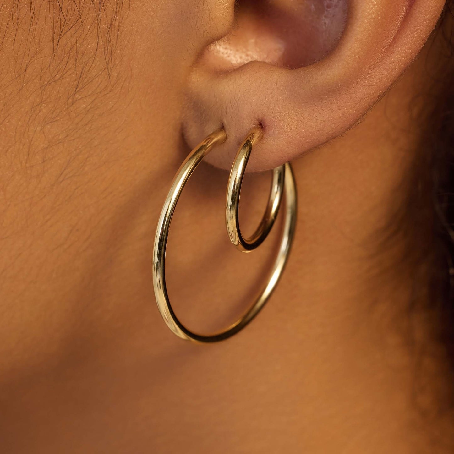 La Rinascente Constanza 9 karat gold hoop earrings (17 mm) - Beloro jewels