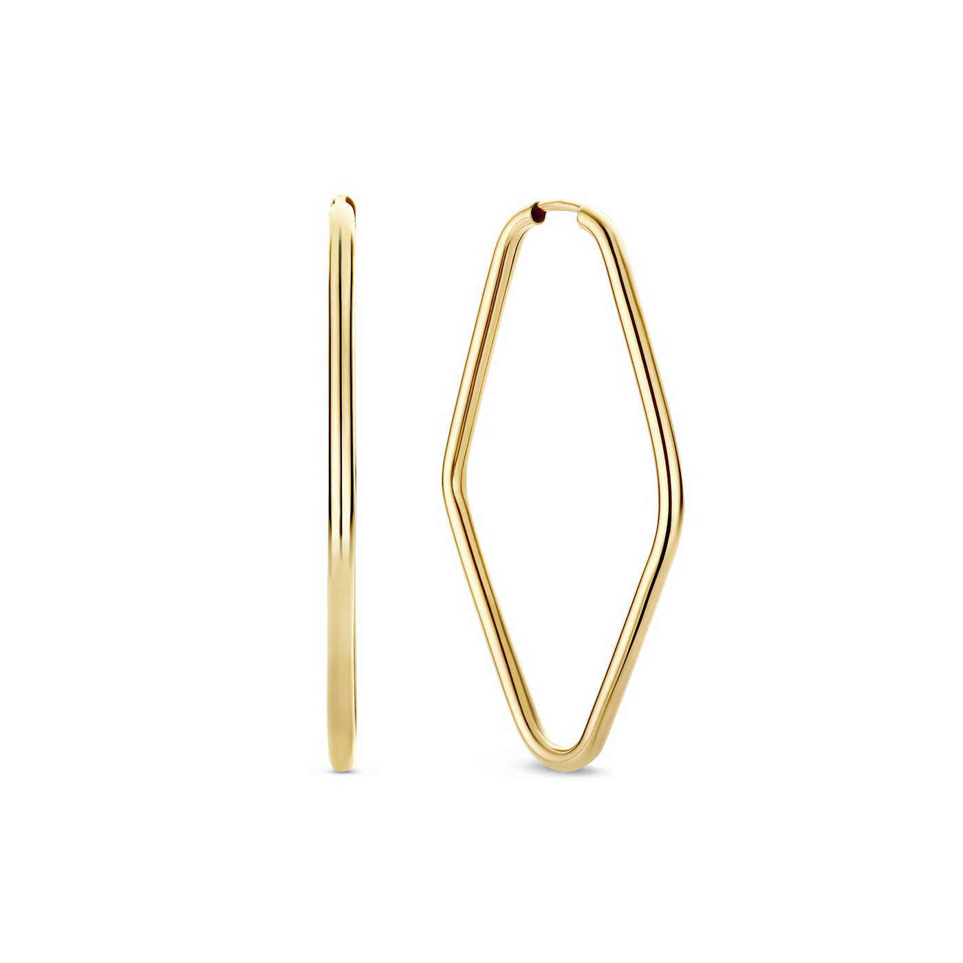 La Rinascente Fiorenza 9 karat gold hoop earrings (41 mm) - Beloro jewels