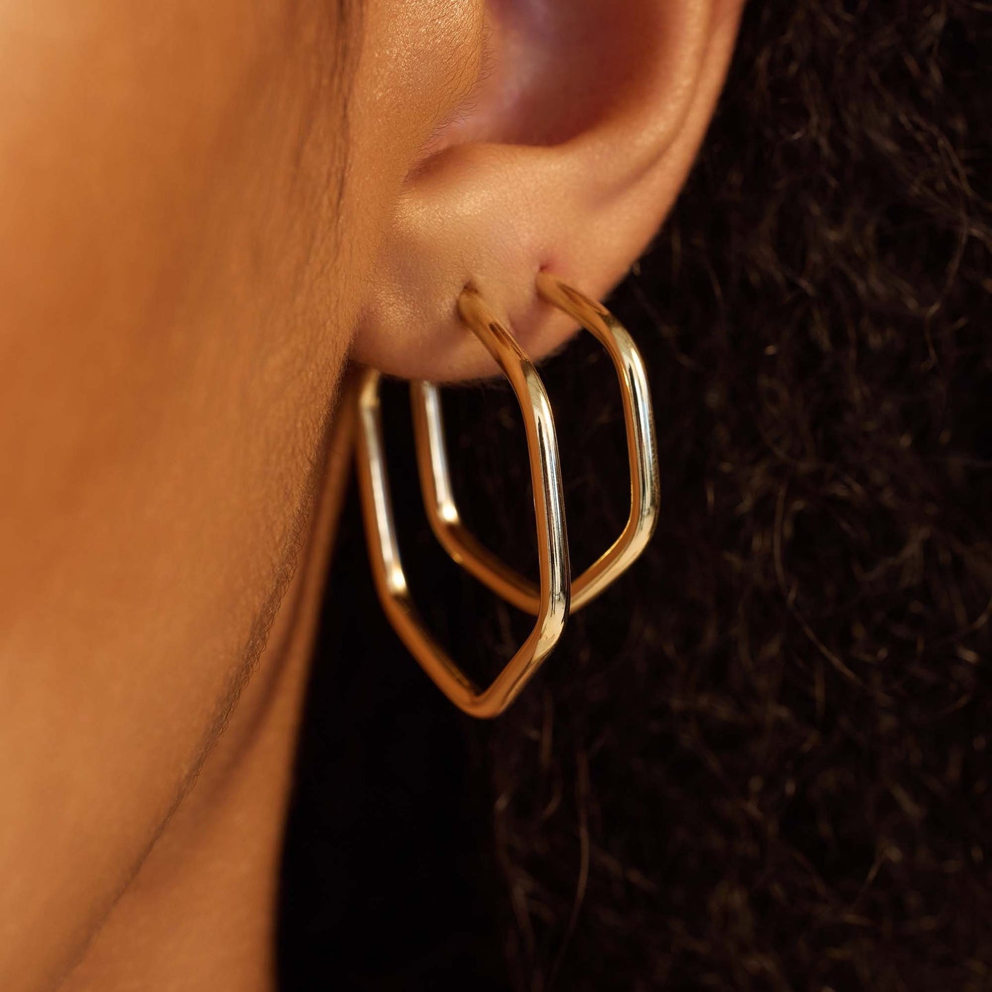 La Rinascente Francesca 9 karat gold hoop earrings (28 mm) - Beloro jewels