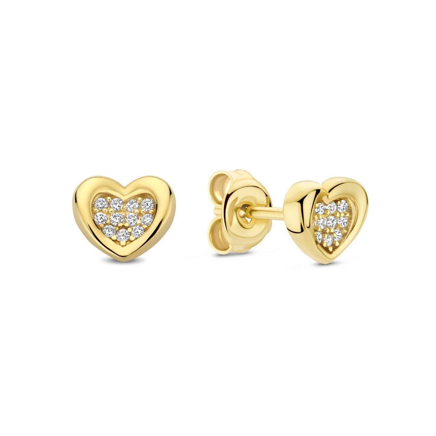 Regalo d'Amore 9 karat gold earring set with heart - Beloro jewels