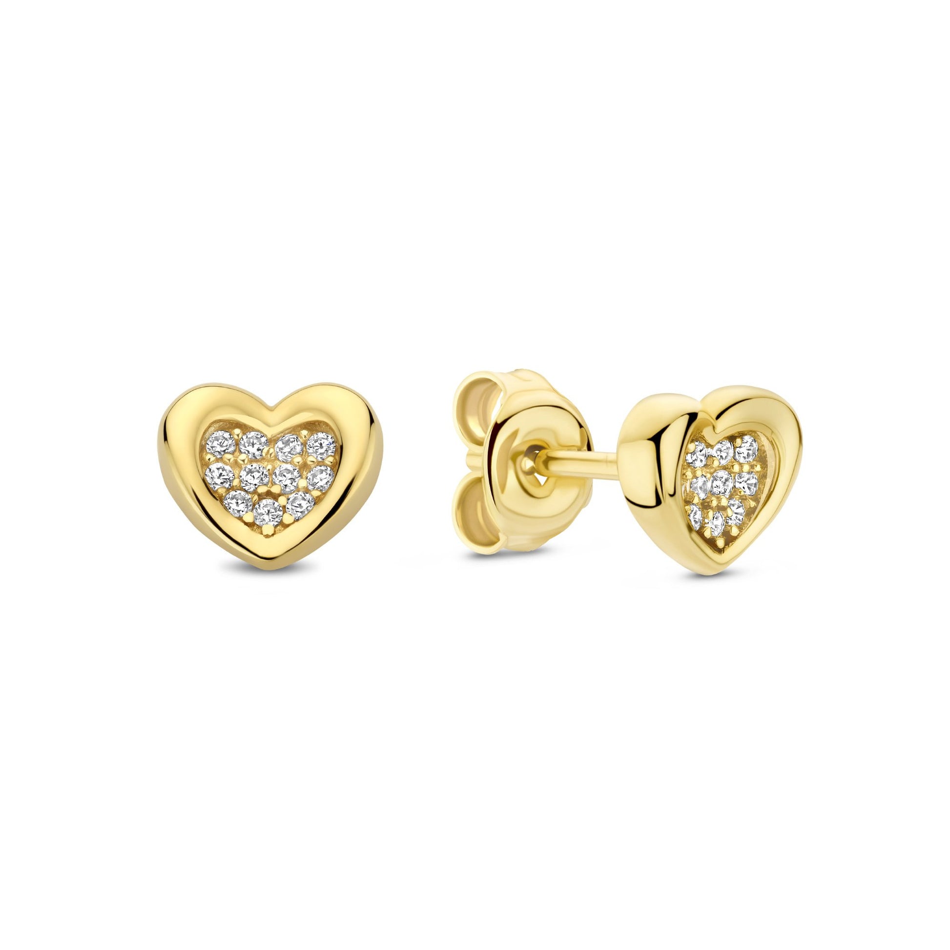 Regalo d'Amore 9 karat gold earring set with heart - Beloro jewels