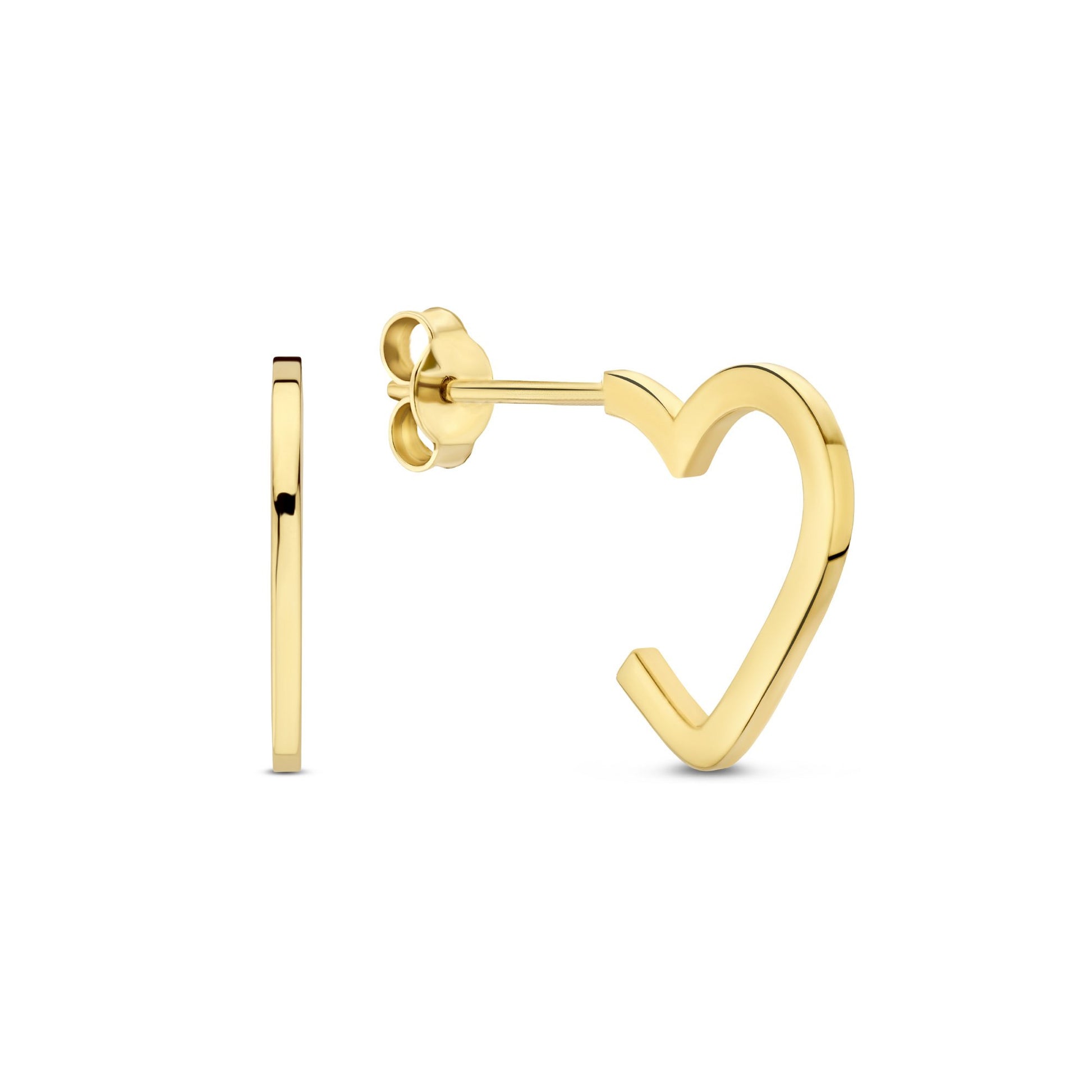 Regalo d'Amore 9 karat gold earring set with heart - Beloro jewels