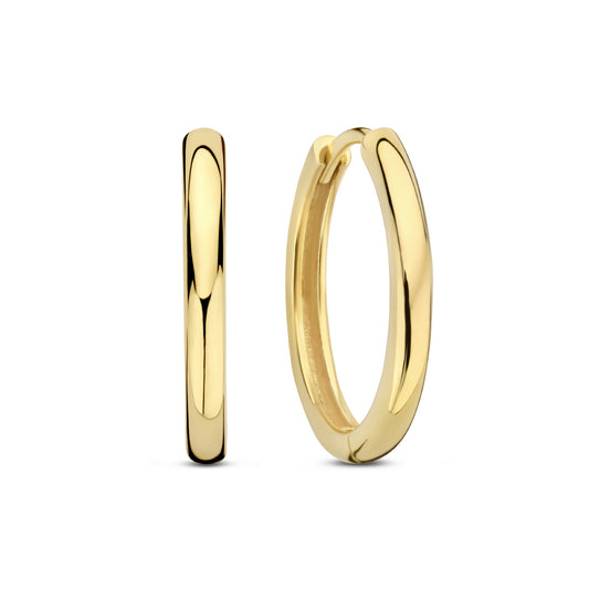 La Rinascente Camilla 9 karat gold hoop earrings (12 mm) - Beloro jewels