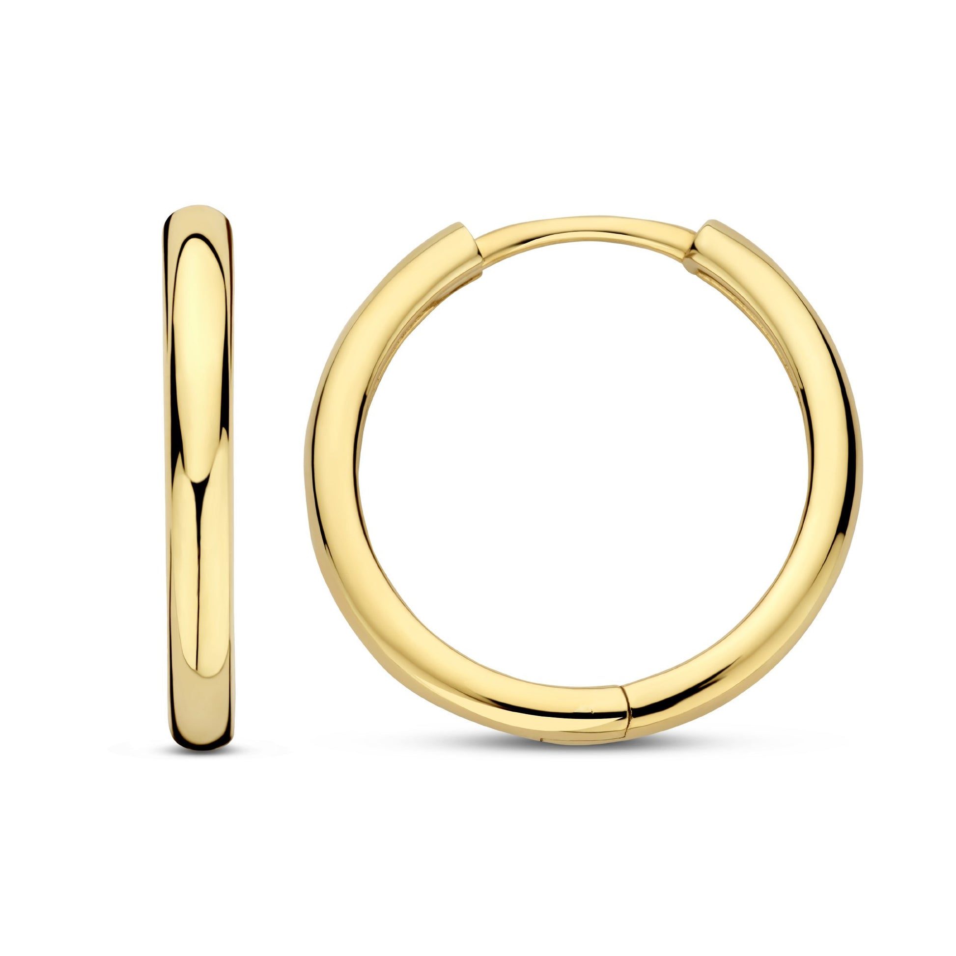 La Rinascente Camilla 9 karat gold hoop earrings (12 mm) - Beloro jewels