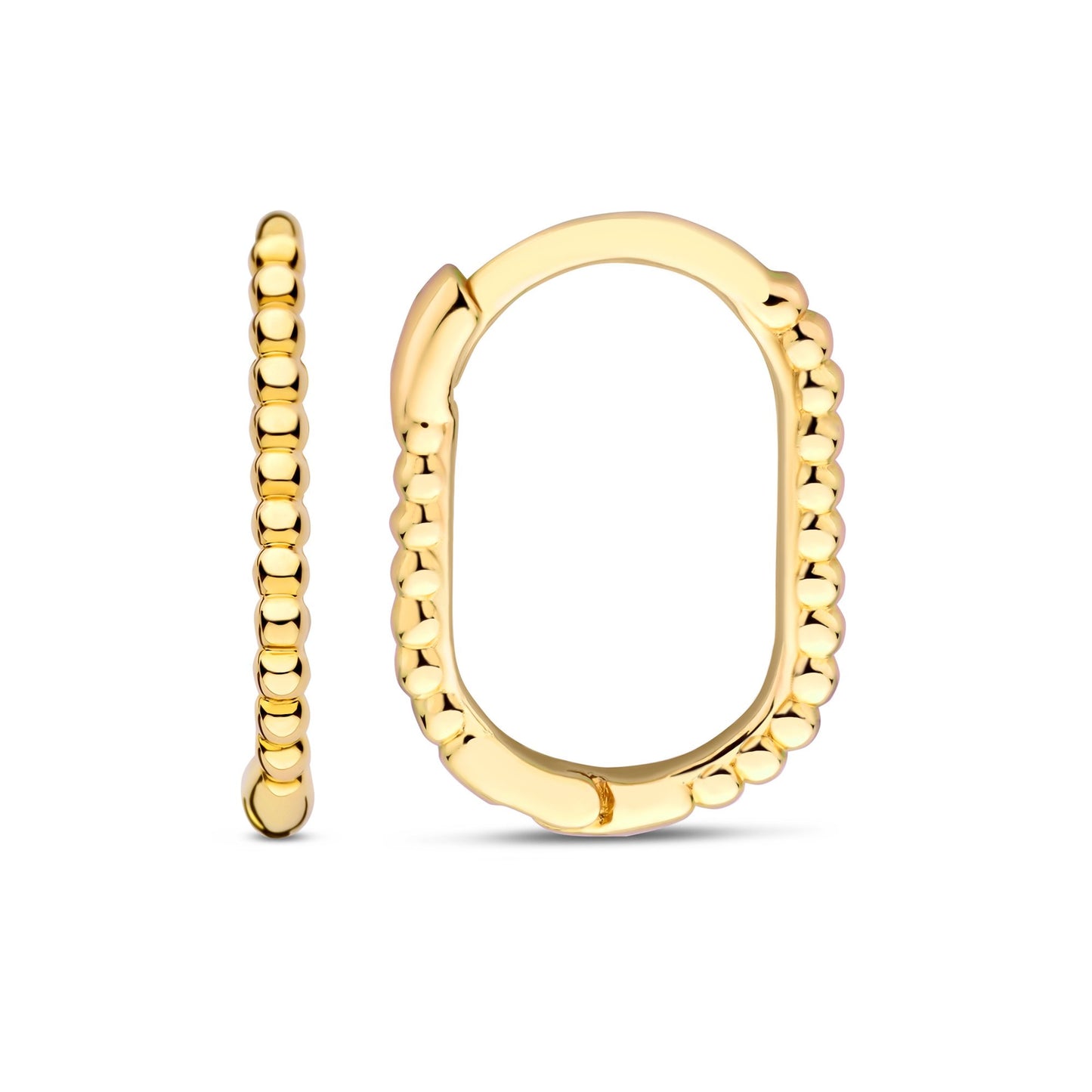 La Rinascente Elena 9 karat gold hoop earrings (10.5 mm) - Beloro jewels