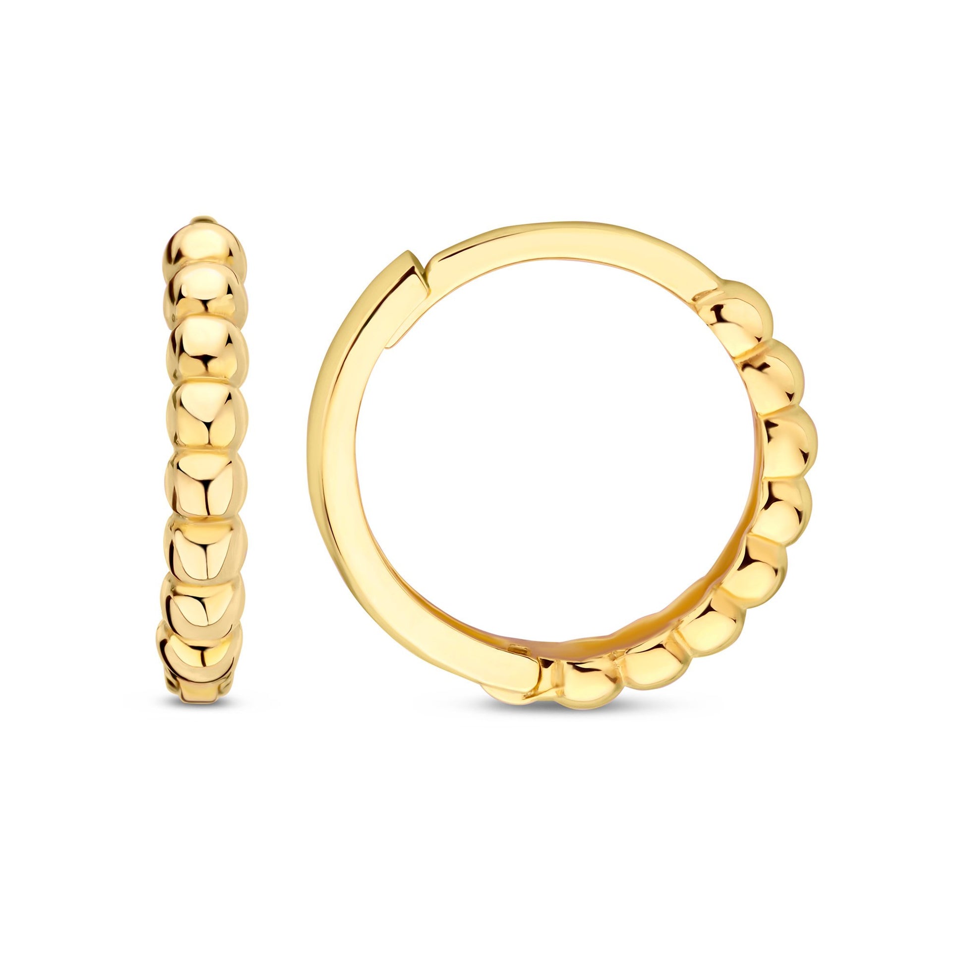 La Rinascente Elena 9 karat gold hoop earrings (9.5 mm) - Beloro jewels