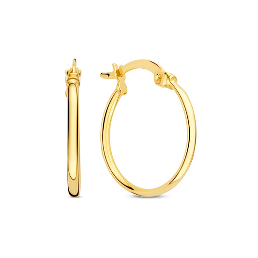 La Rinascente Inis 9 karat gold hoop earrings (15 mm) - Beloro jewels