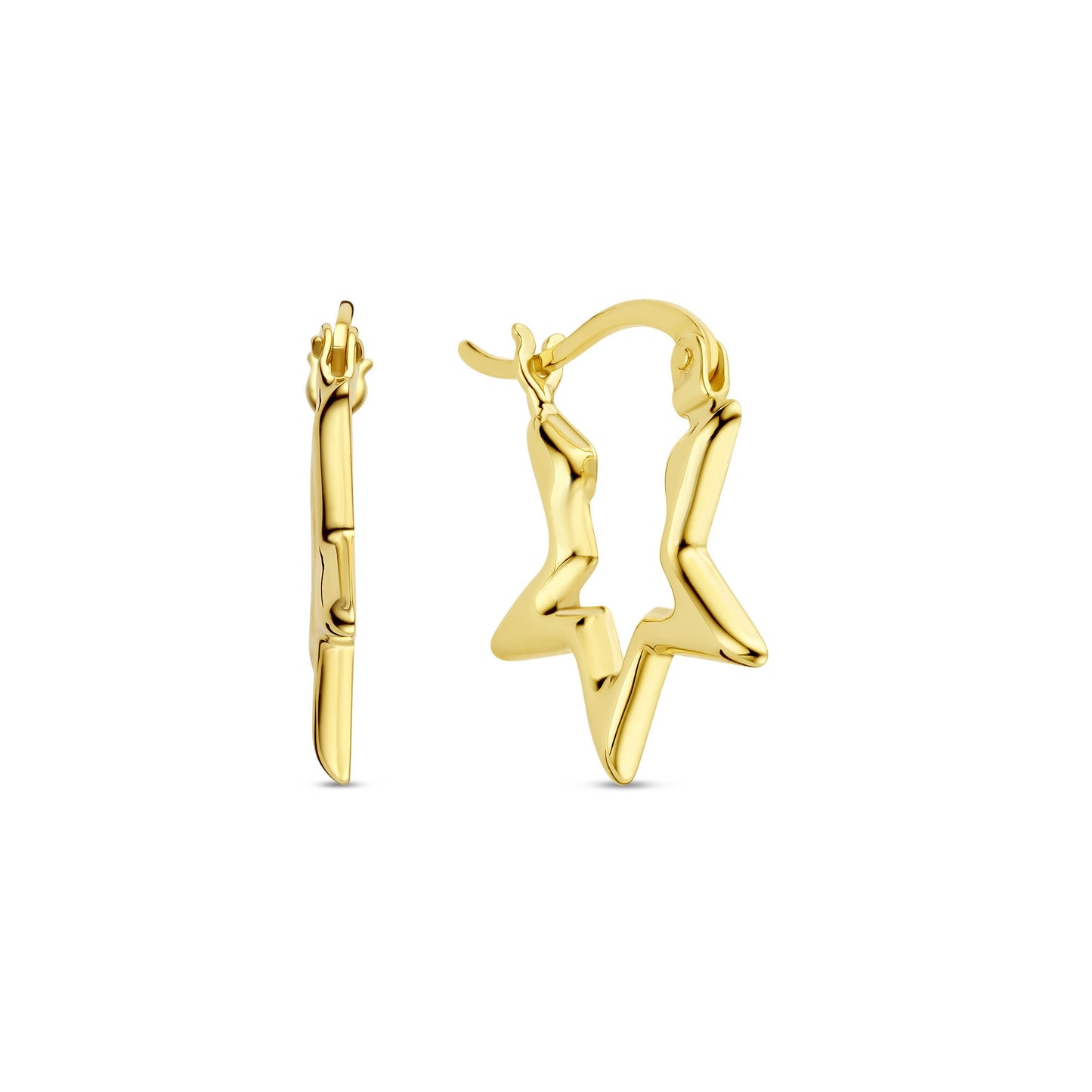 Regalo d'Amore 9 karat gold earrings set with stars - Beloro jewels