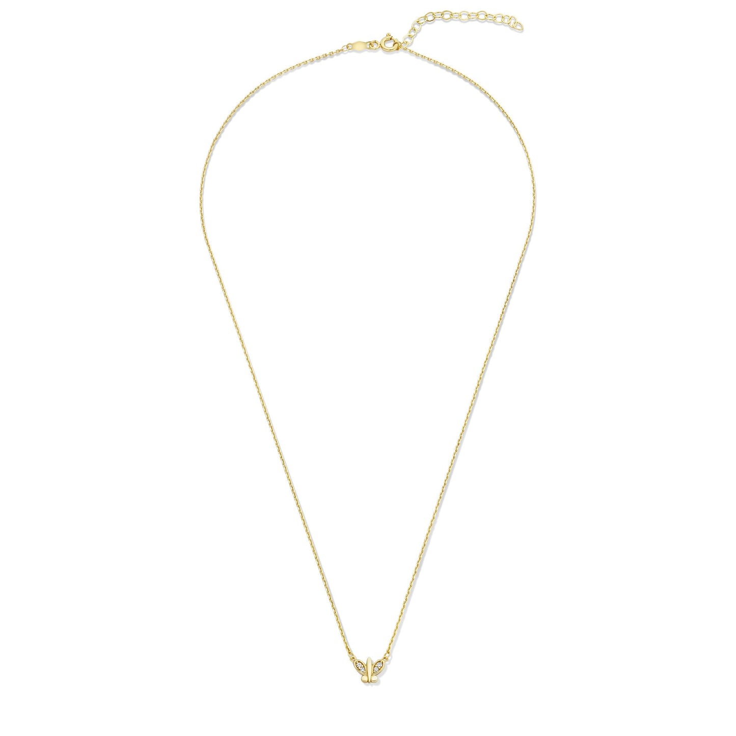 Regalo d'Amore 9 karat gold necklace and bracelet gift set with zirconia stones - Beloro jewels