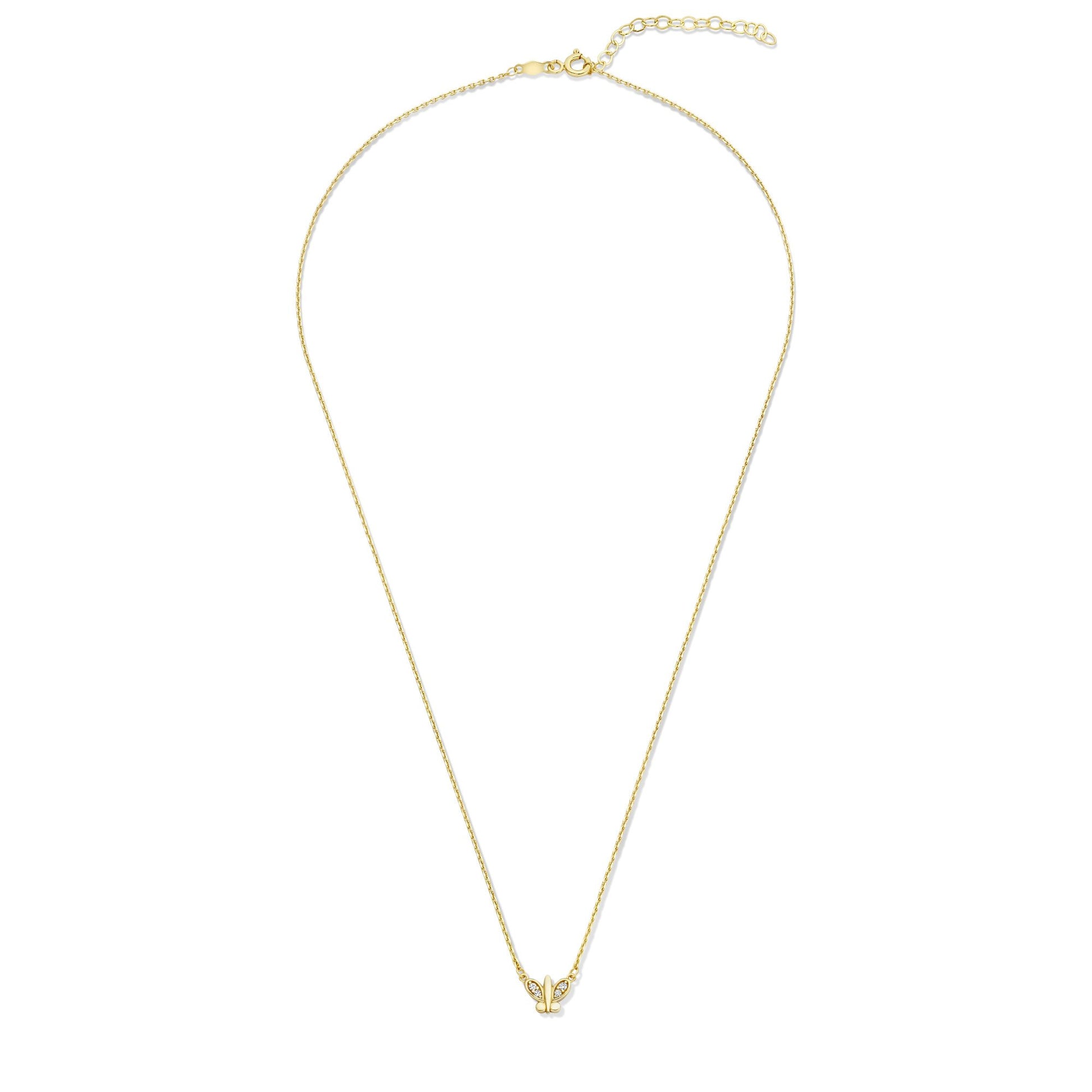 Regalo d'Amore 9 karat gold necklace and bracelet gift set with zirconia stones - Beloro jewels