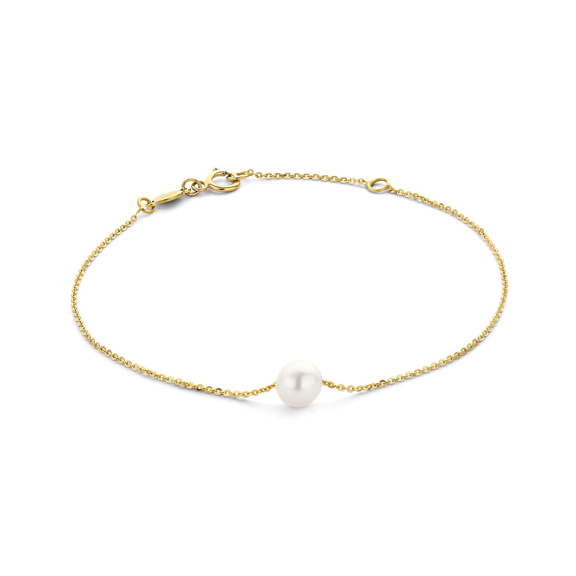 Regalo d'Amore 9 karat gold bracelets gift set with freshwater pearl and infinity sign - Beloro jewels