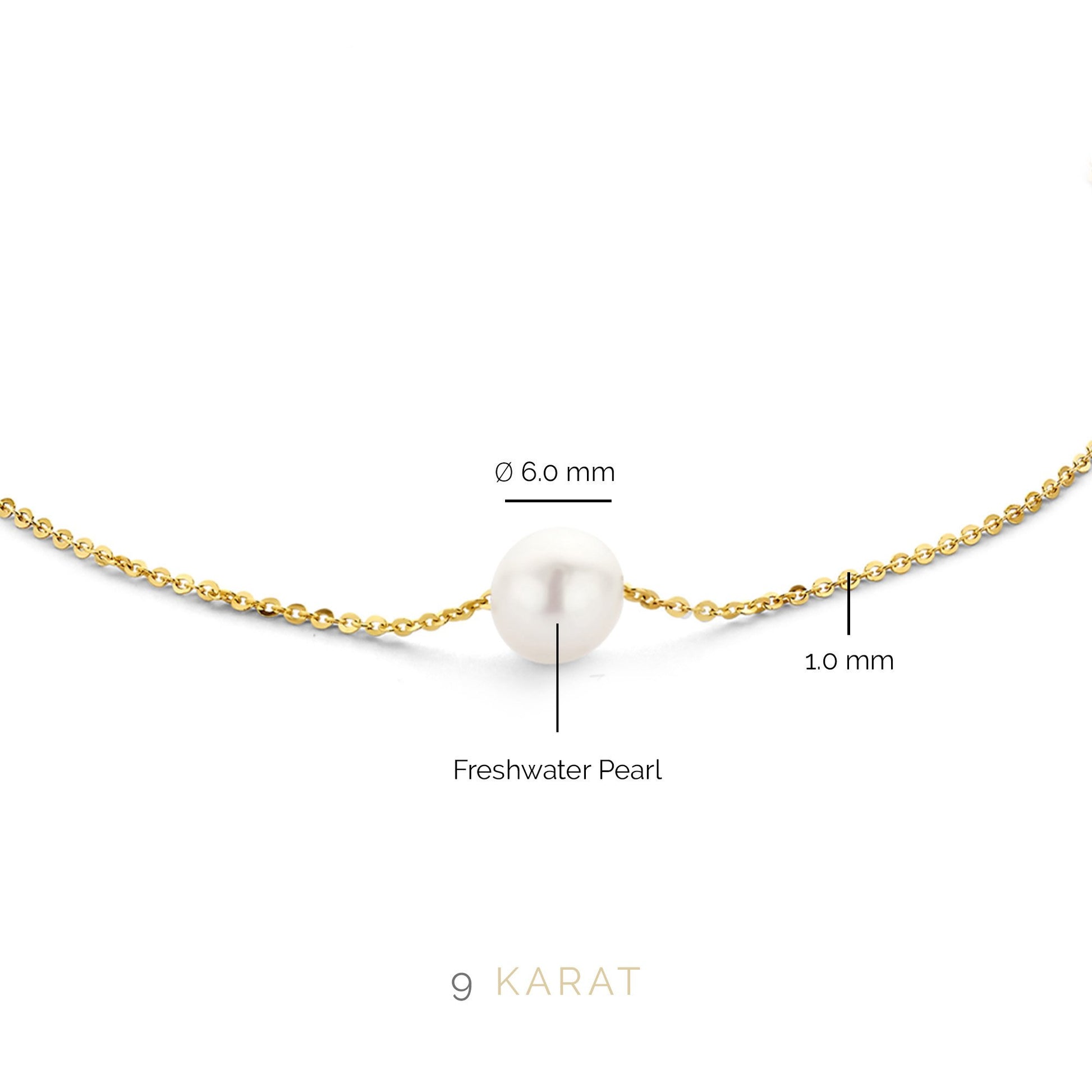 Regalo d'Amore 9 karat gold bracelets gift set with freshwater pearl and infinity sign - Beloro jewels