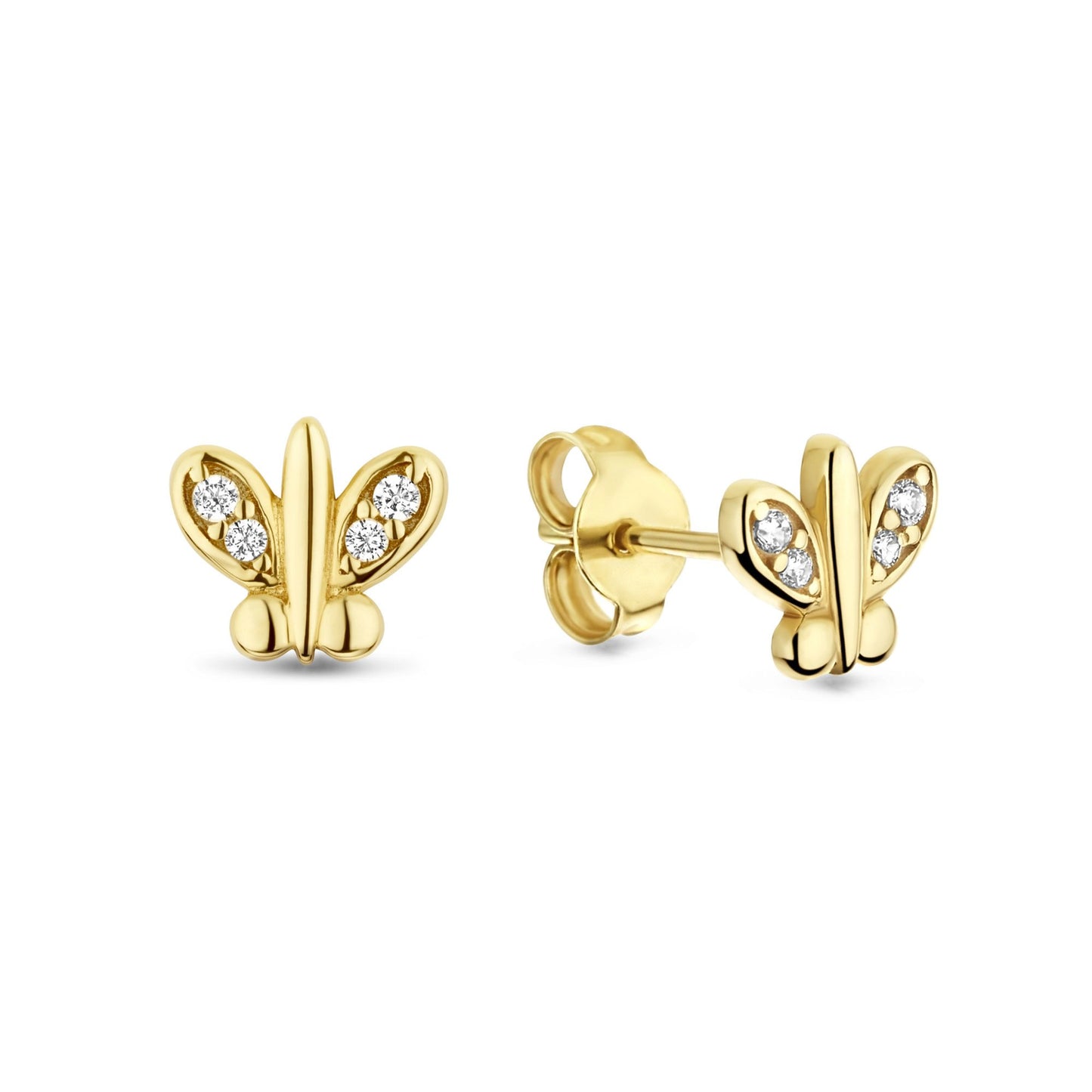 Regalo d'Amore 9 karat gold earring set with zirconia stones - Beloro jewels